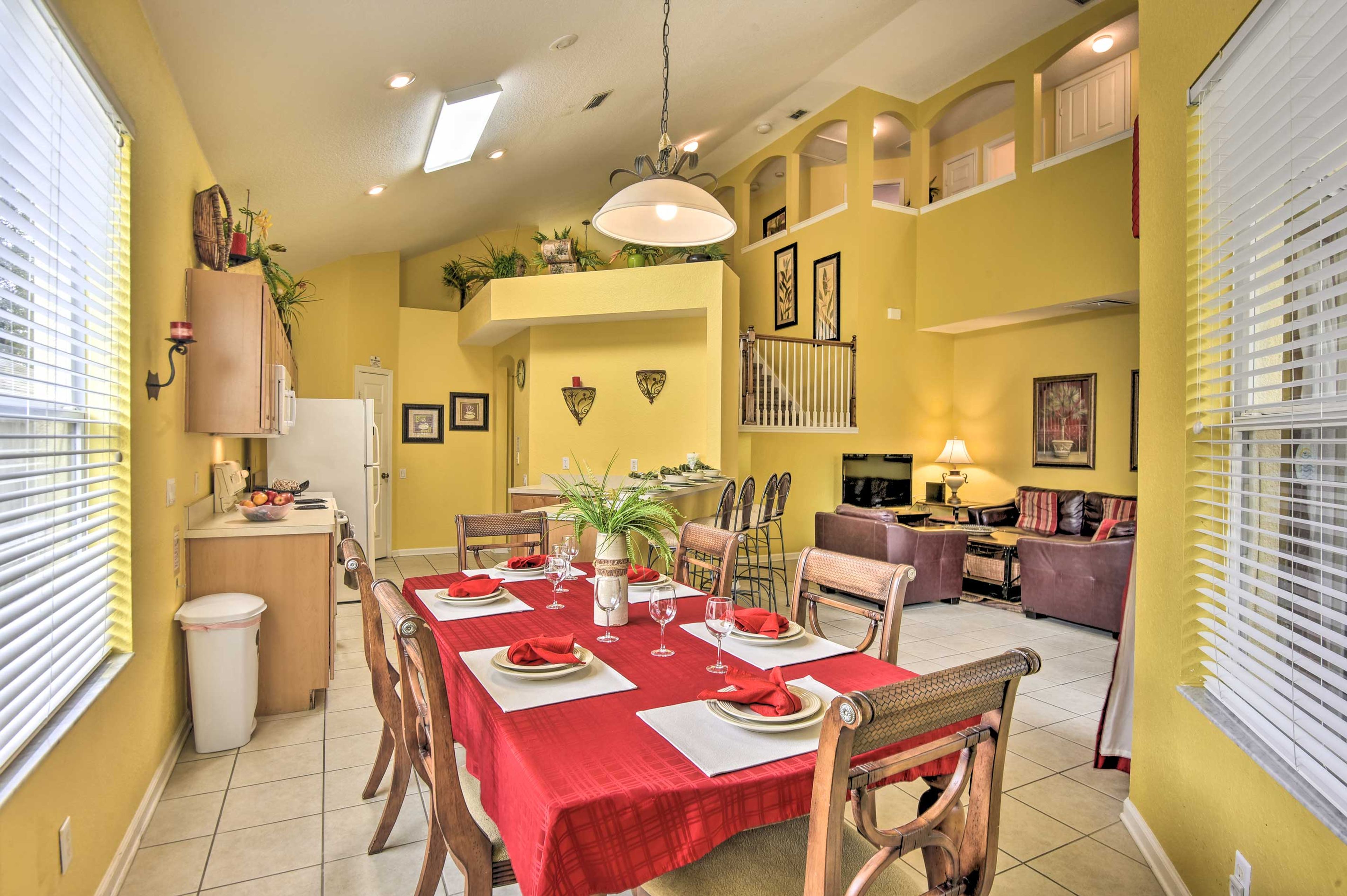 Delight in a home-cooked meal at the dinner table.