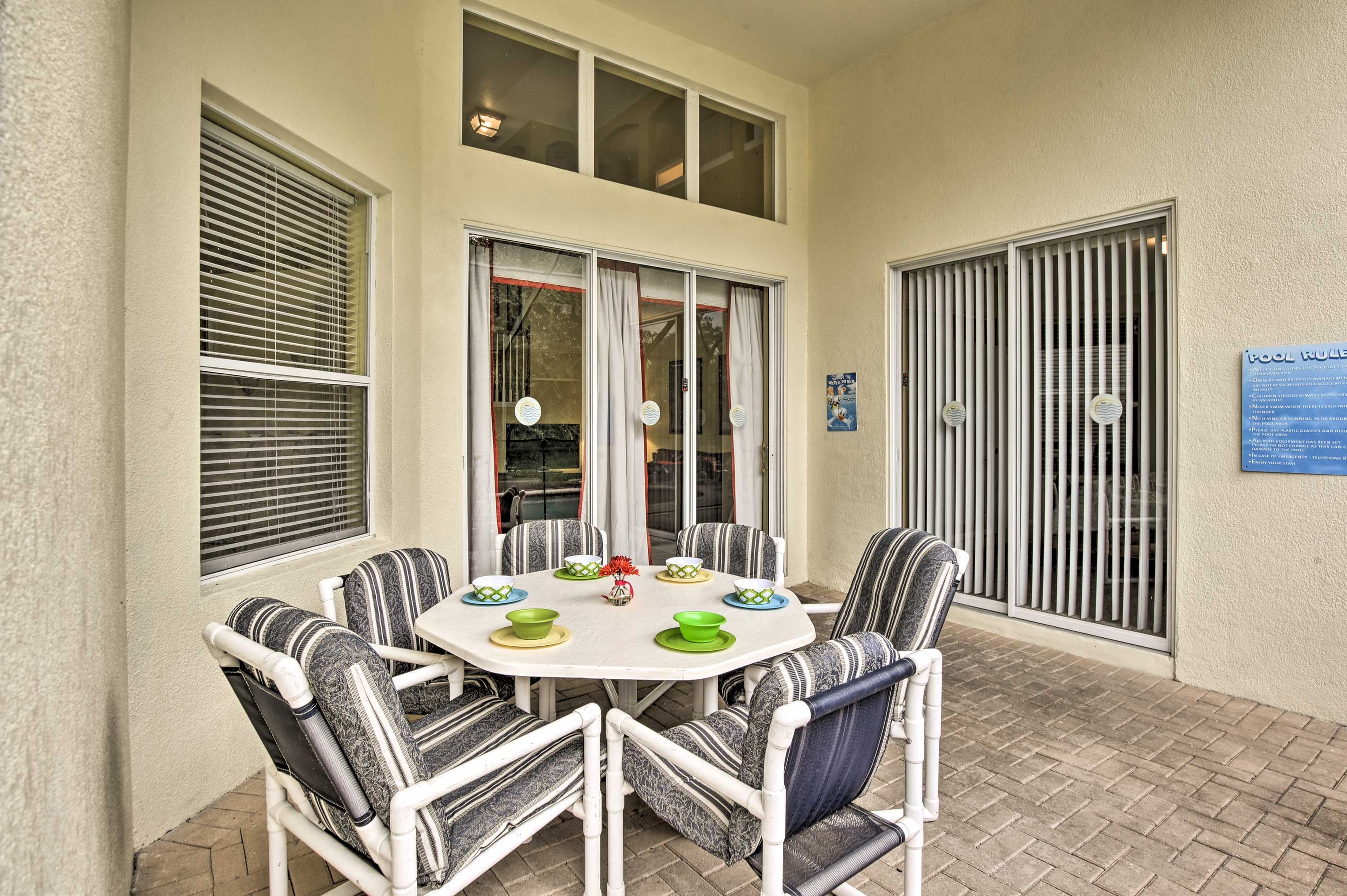 Dine with your loved ones on the patio.