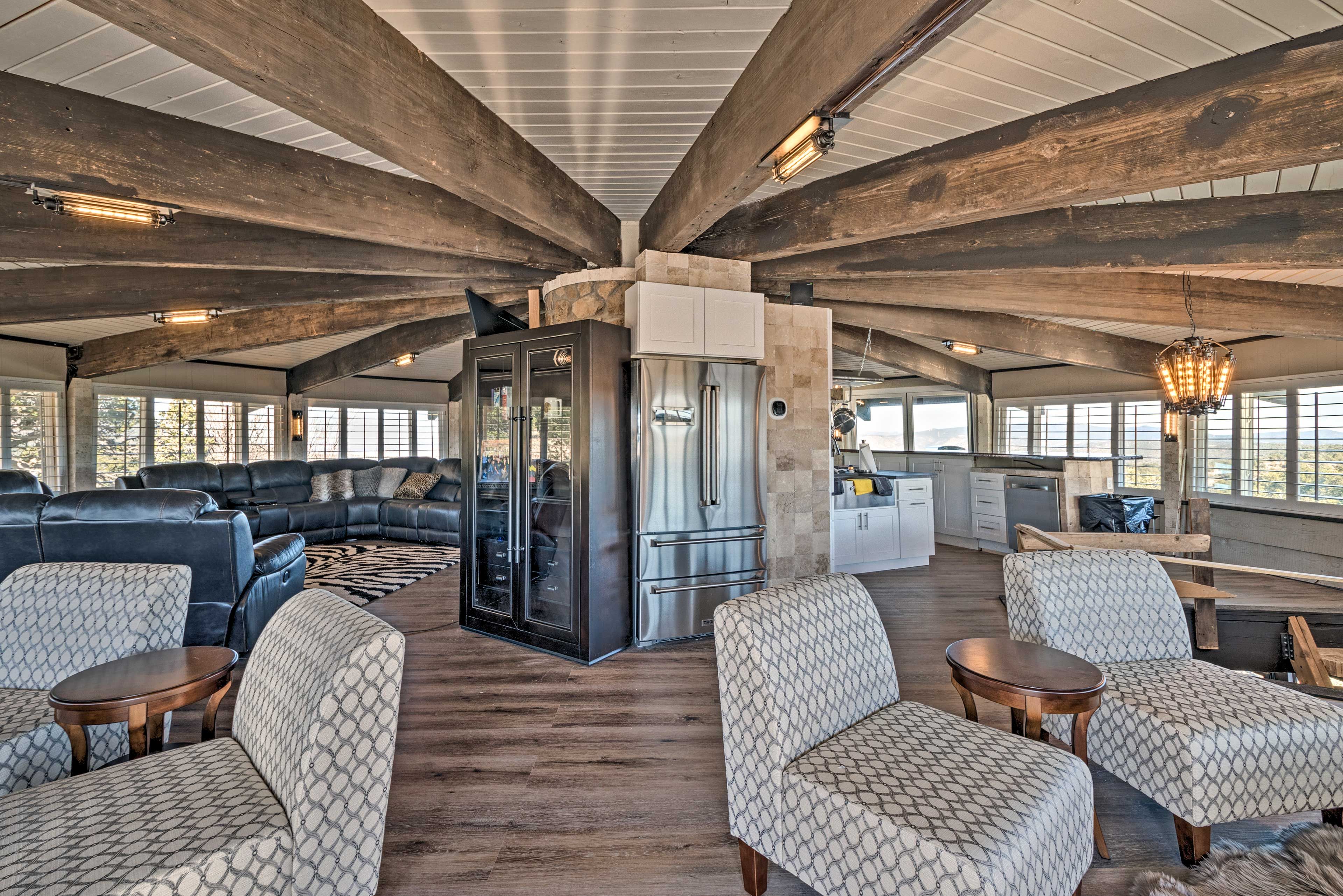 Hardwood floors span the 2,500-square-foot space!