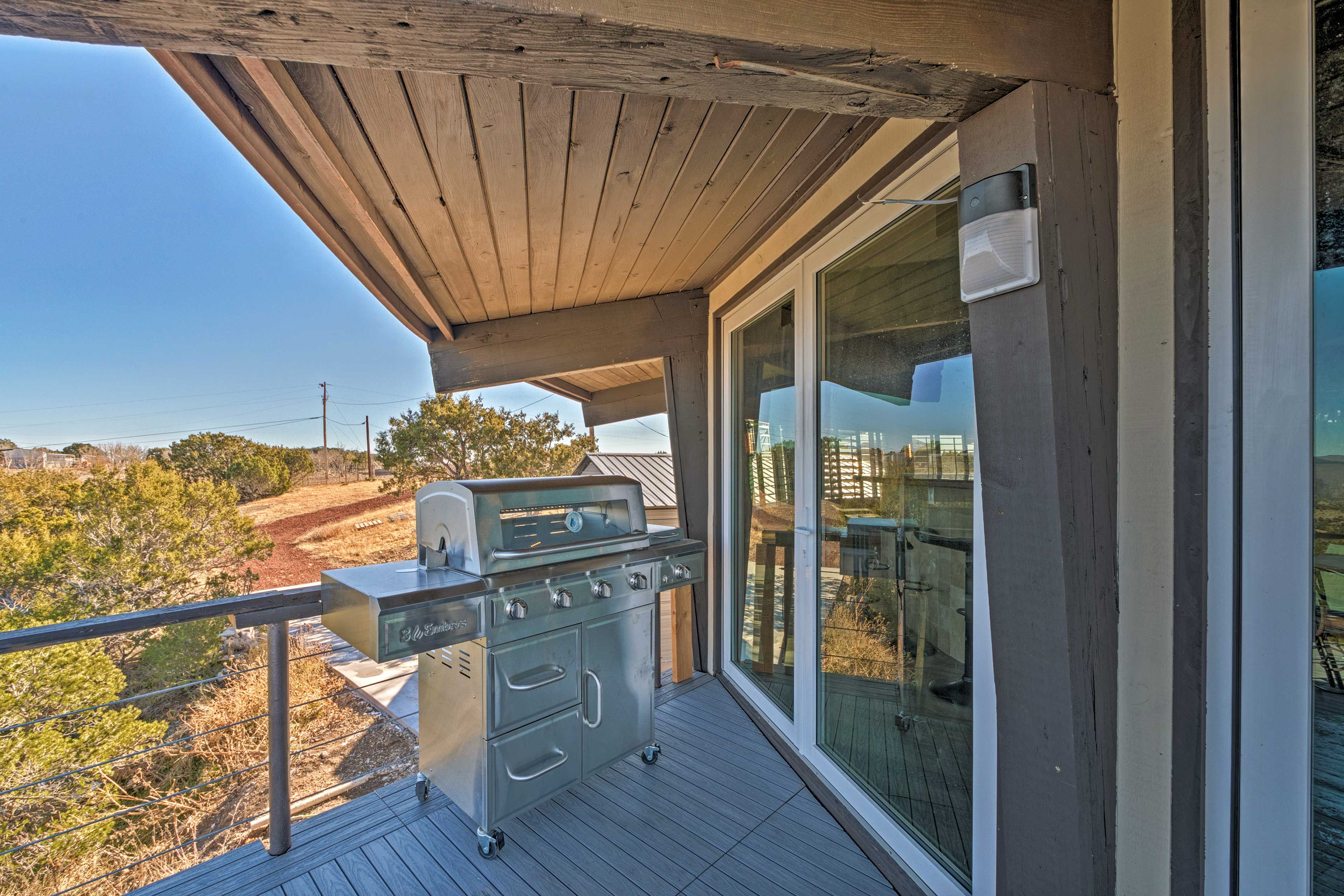 Fire up the grill for an al fresco feast with great views.