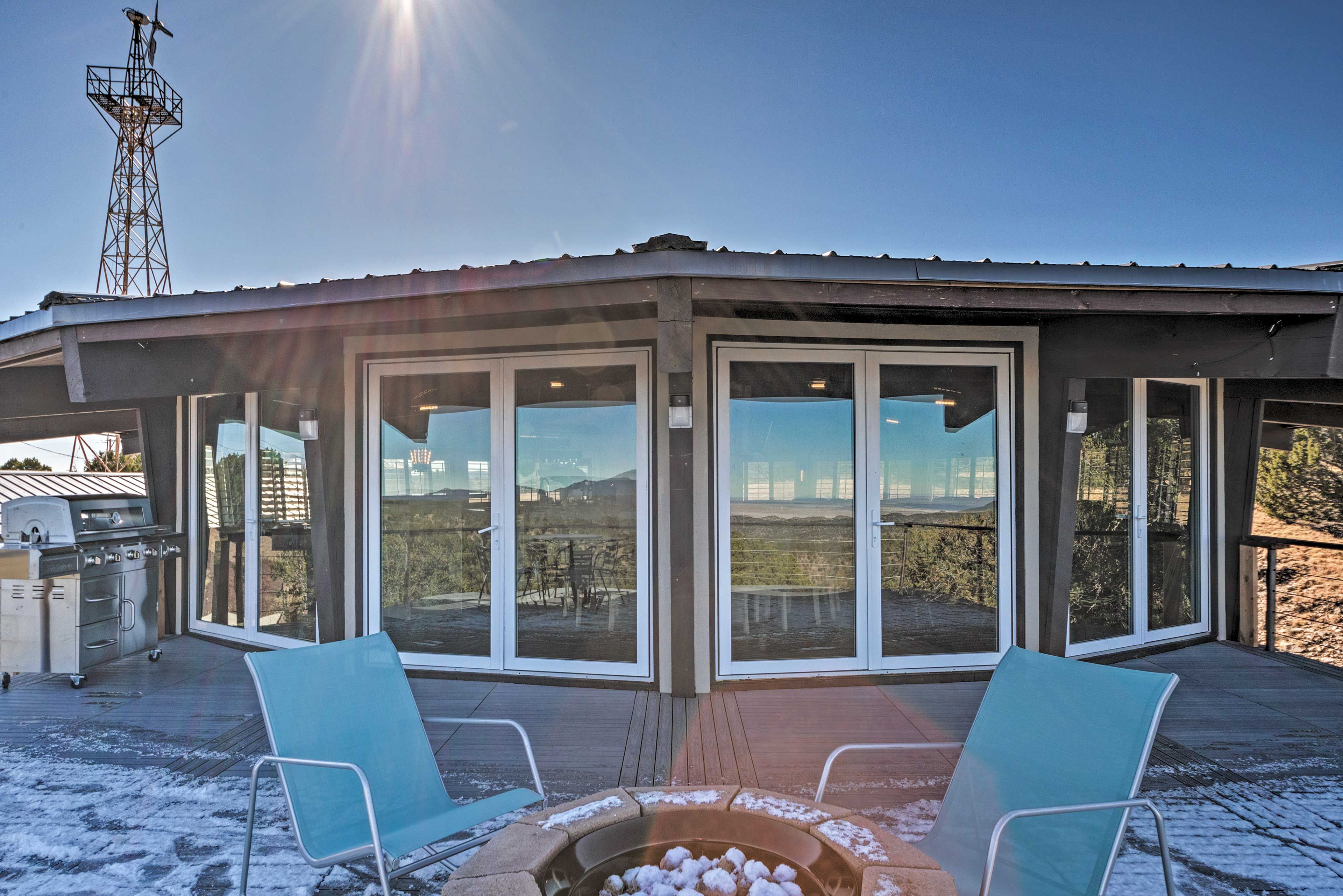 Keep the glass doors open for ideal indoor/outdoor living space!