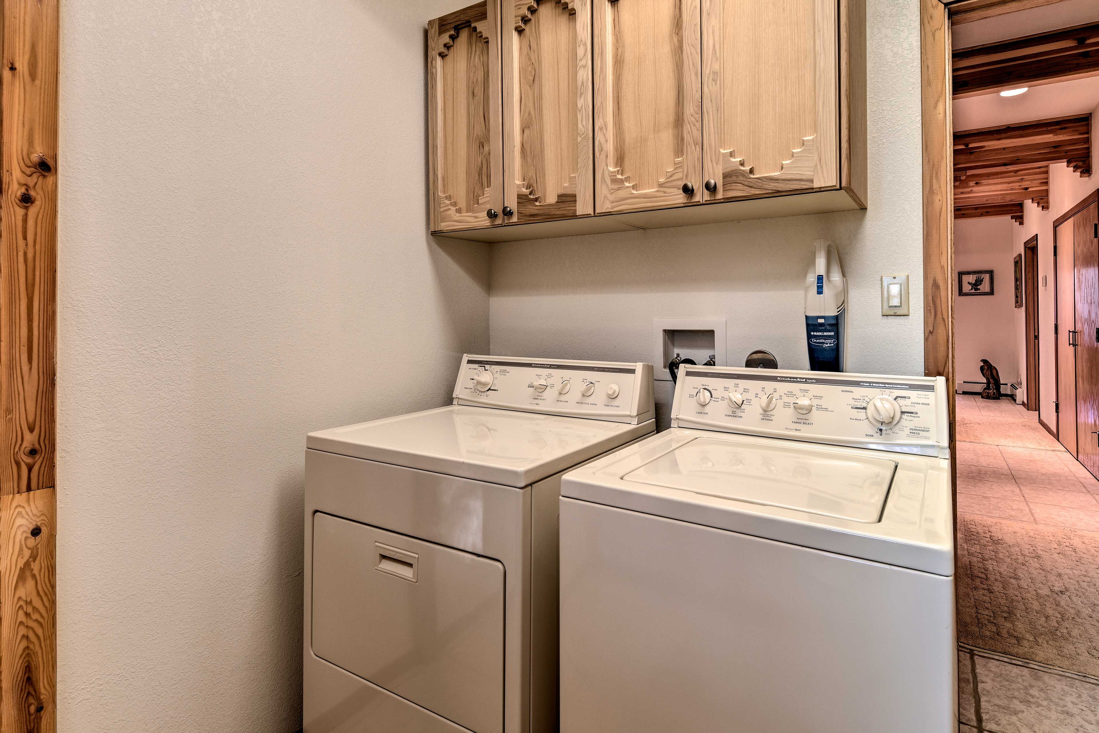 Throw in a load of laundry while you're out at the mountain.