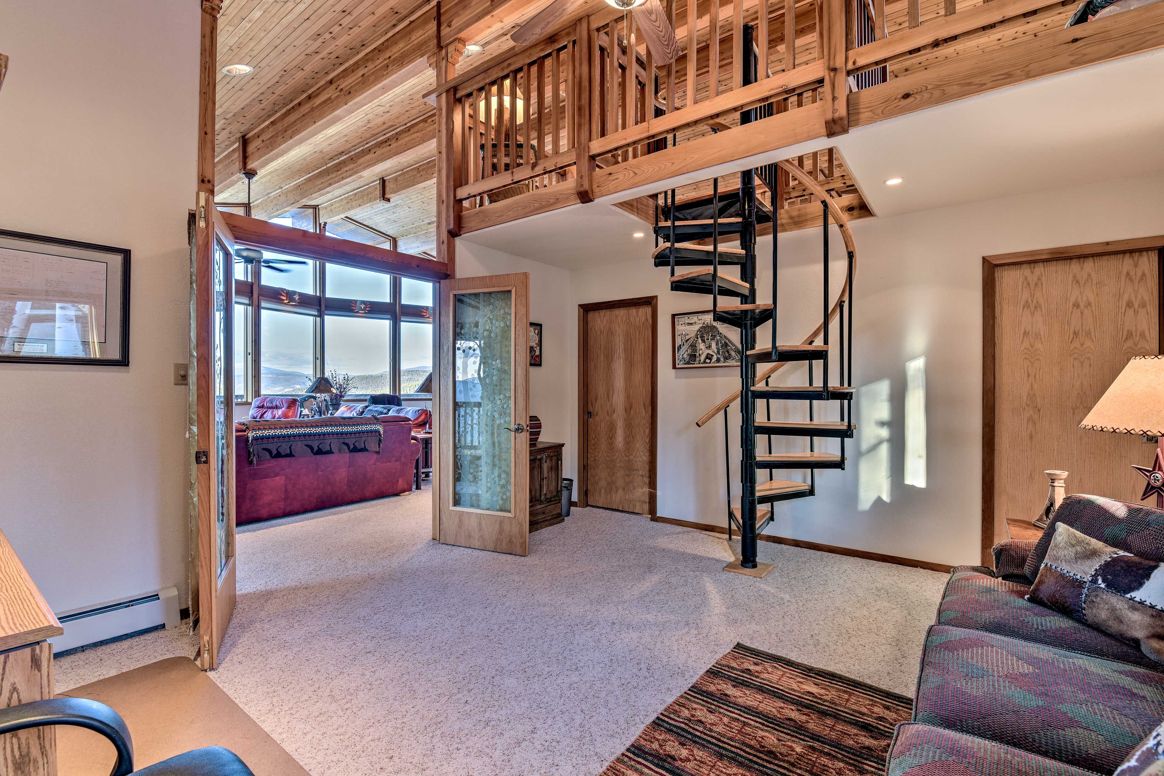 Pull out the sofa in the office for extra sleeping space.