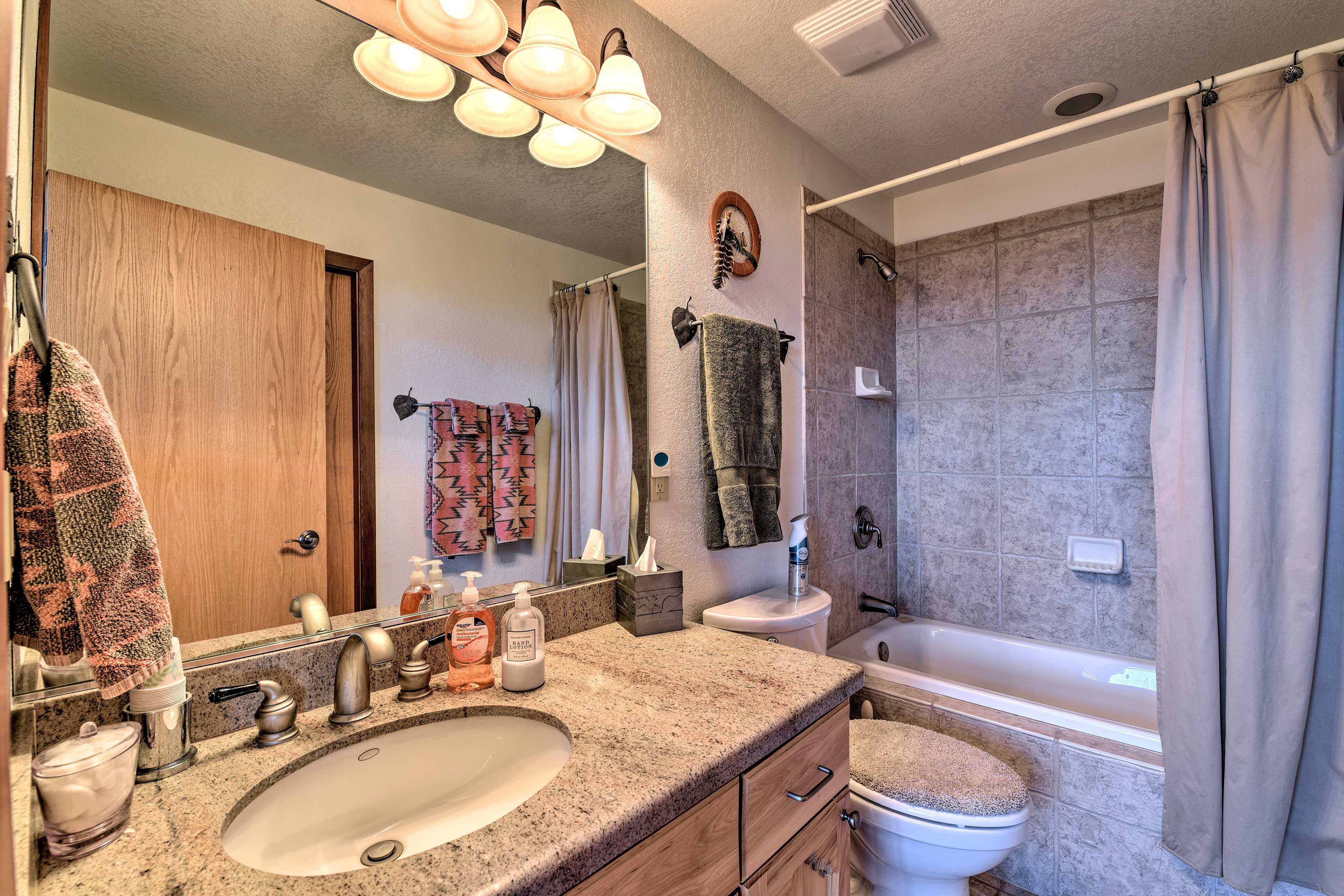 Wash up in the bathroom before dinner.
