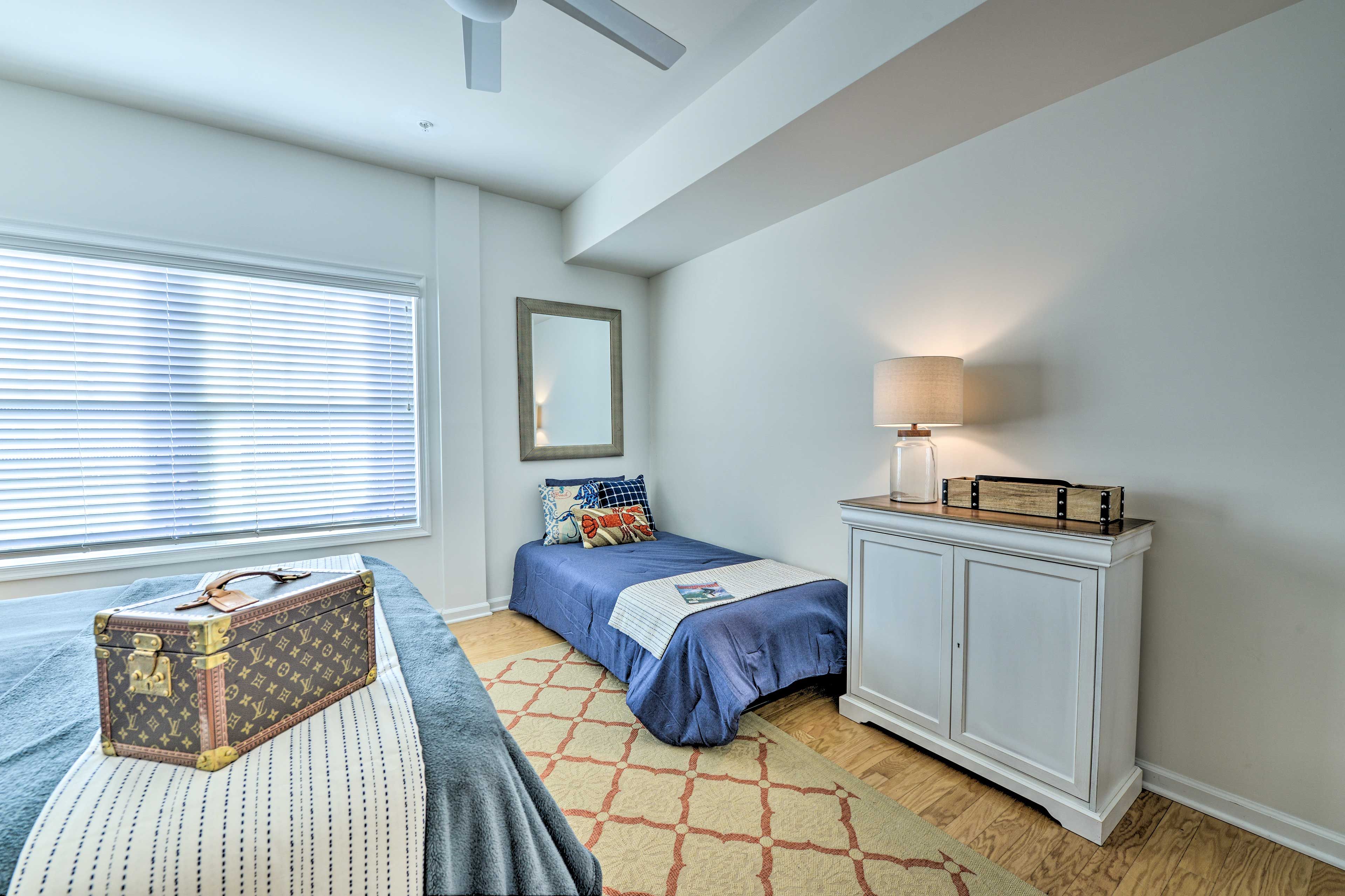 The twin bed is one of two rollaway memory foam mattresses.
