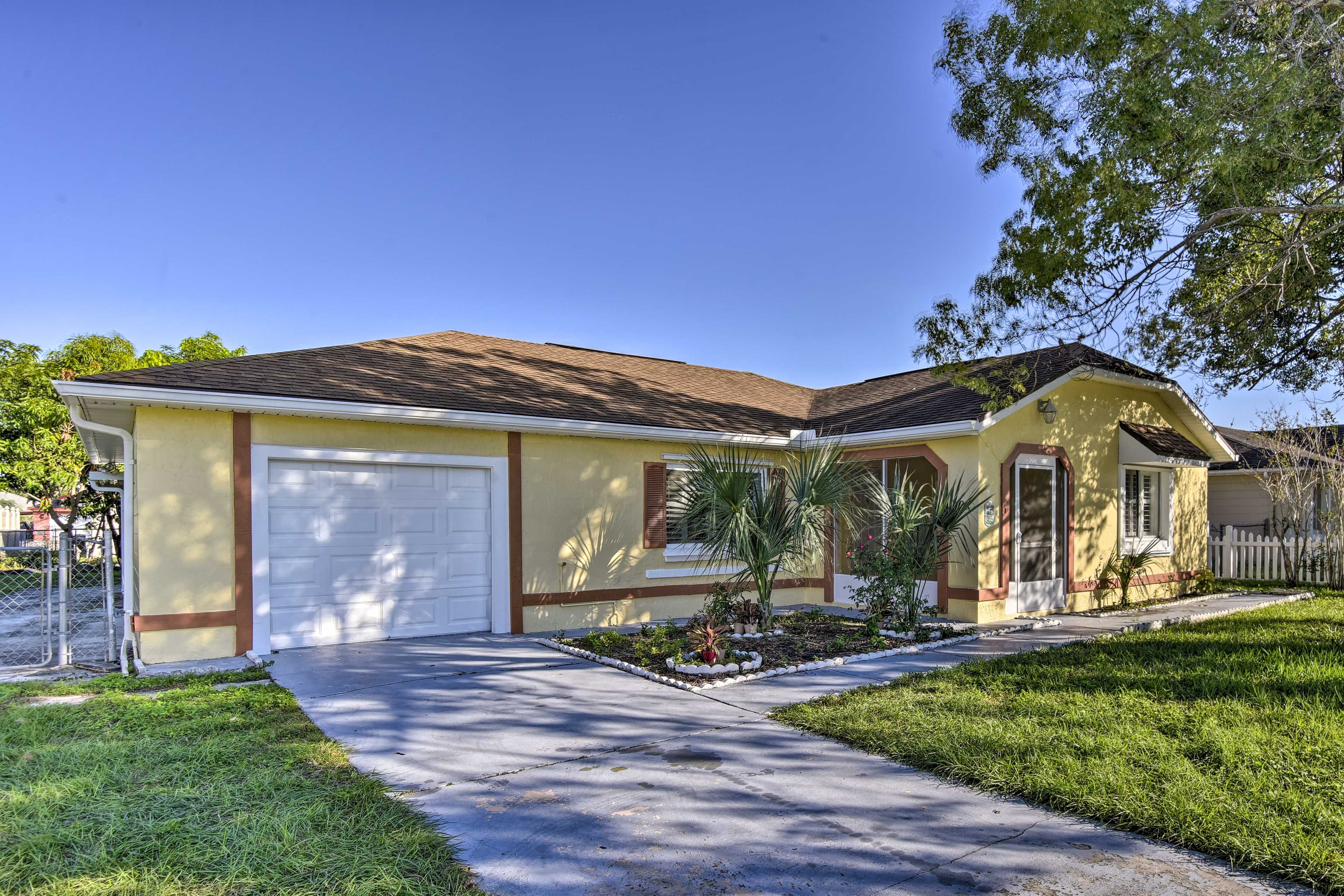 Parking is available in the garage, on the driveway and on the street.