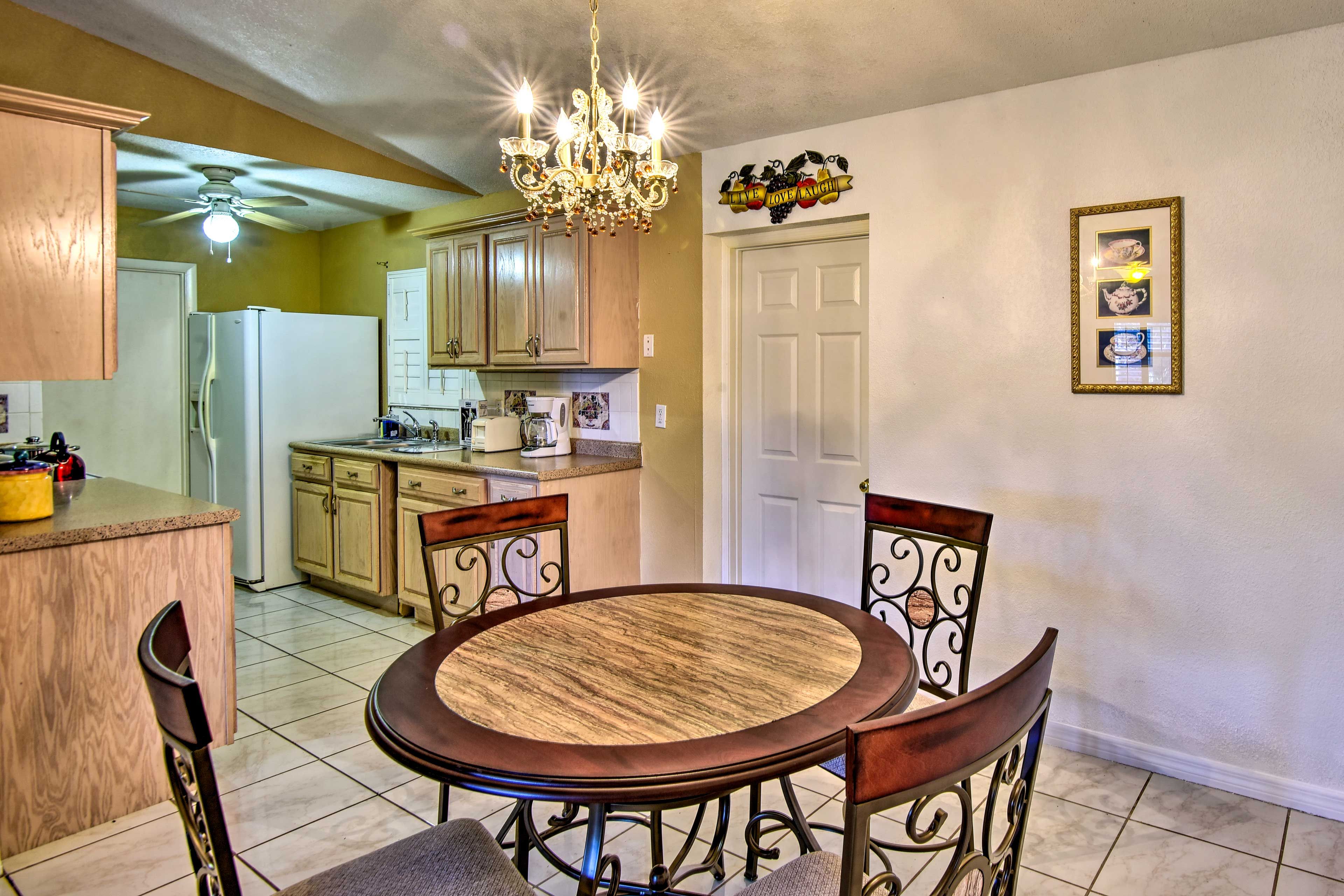 Whip up all of your favorite meals in the well-equipped space.