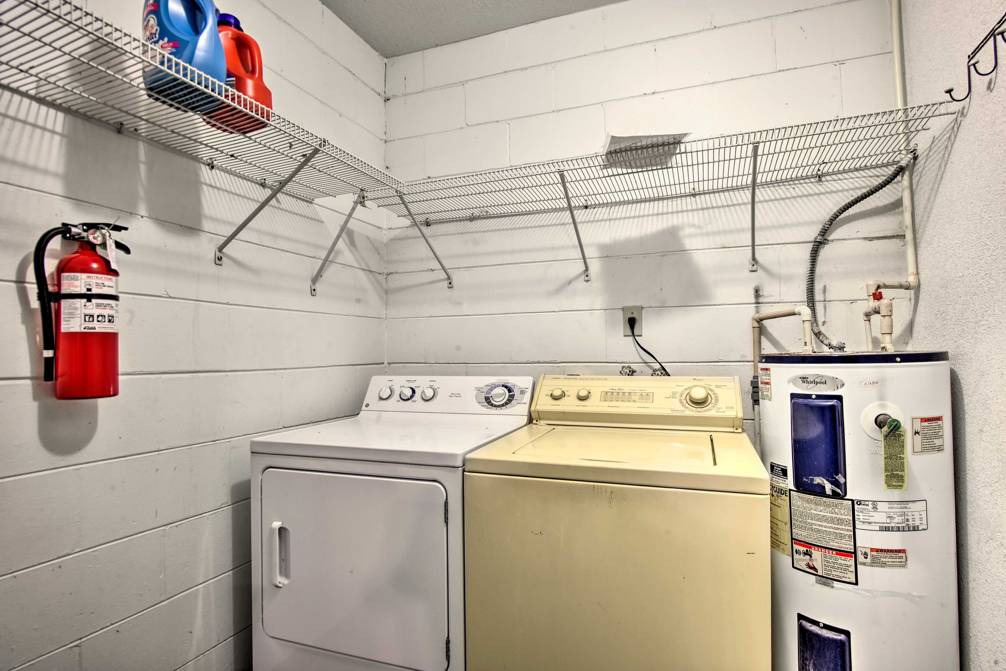 The home boasts a washer and dryer for stress-free laundry!