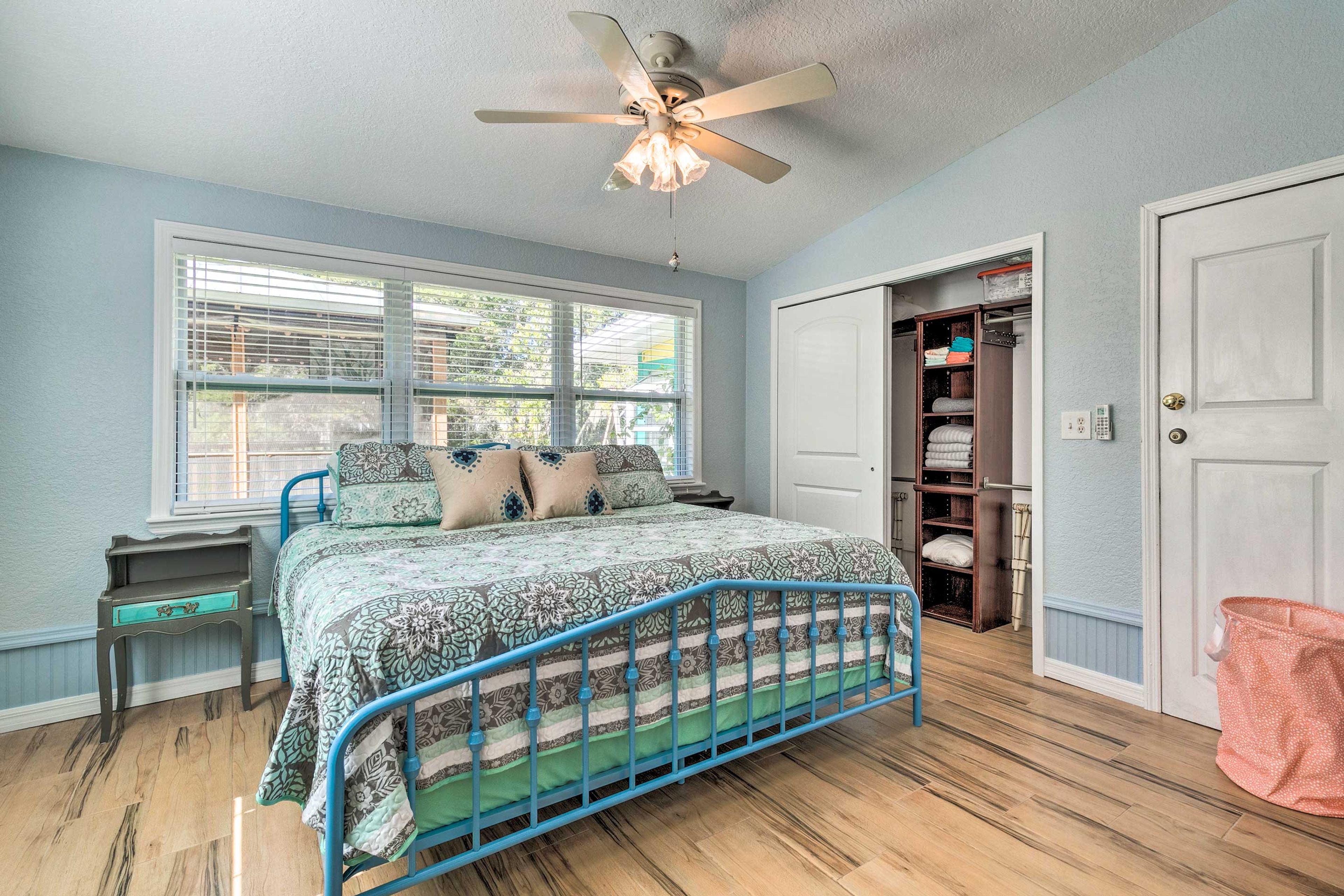 There's plenty of closet space for all your favorite belongings.