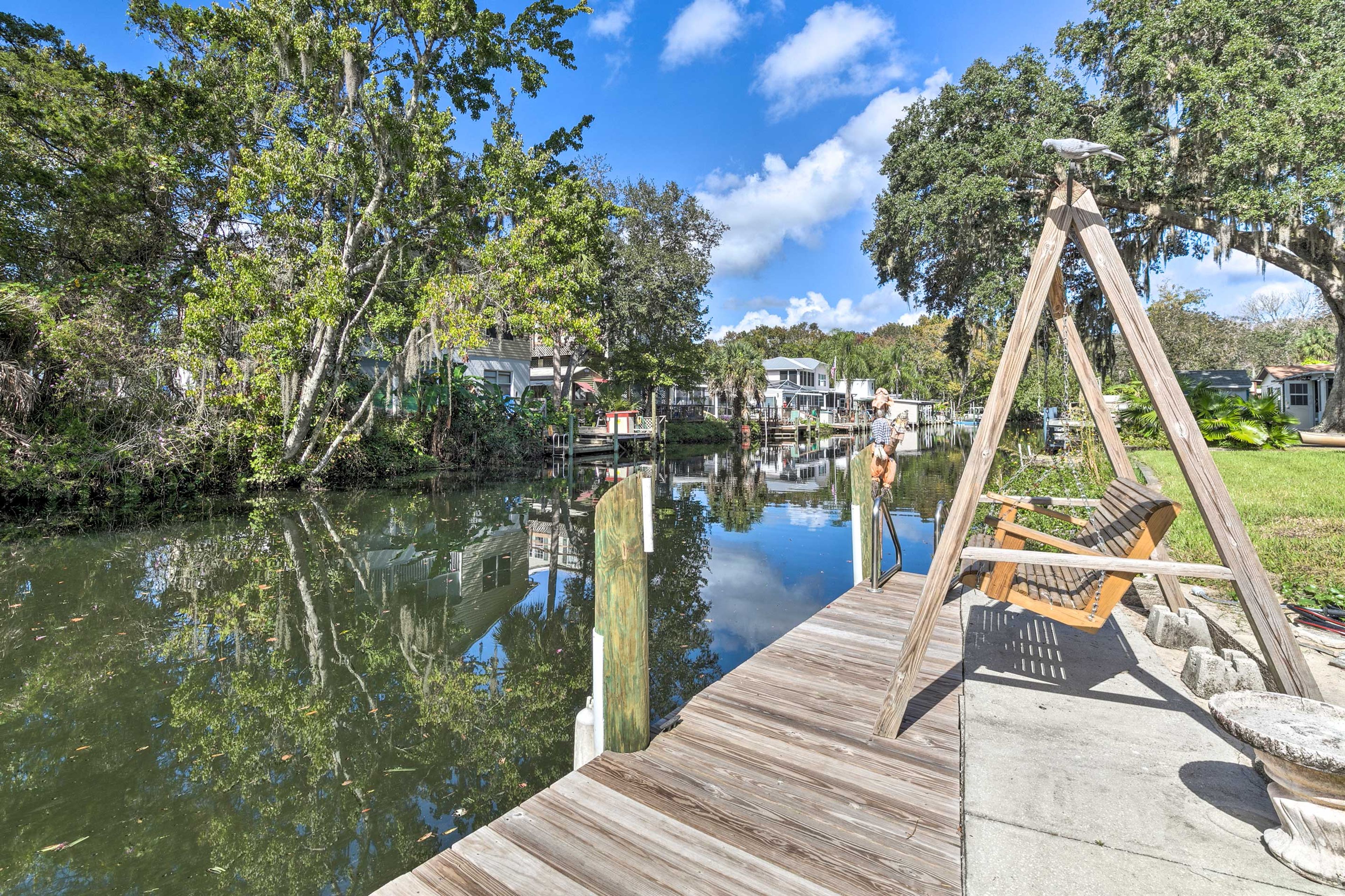 Hop in one of the provided canoes or kayaks and begin an adventure!