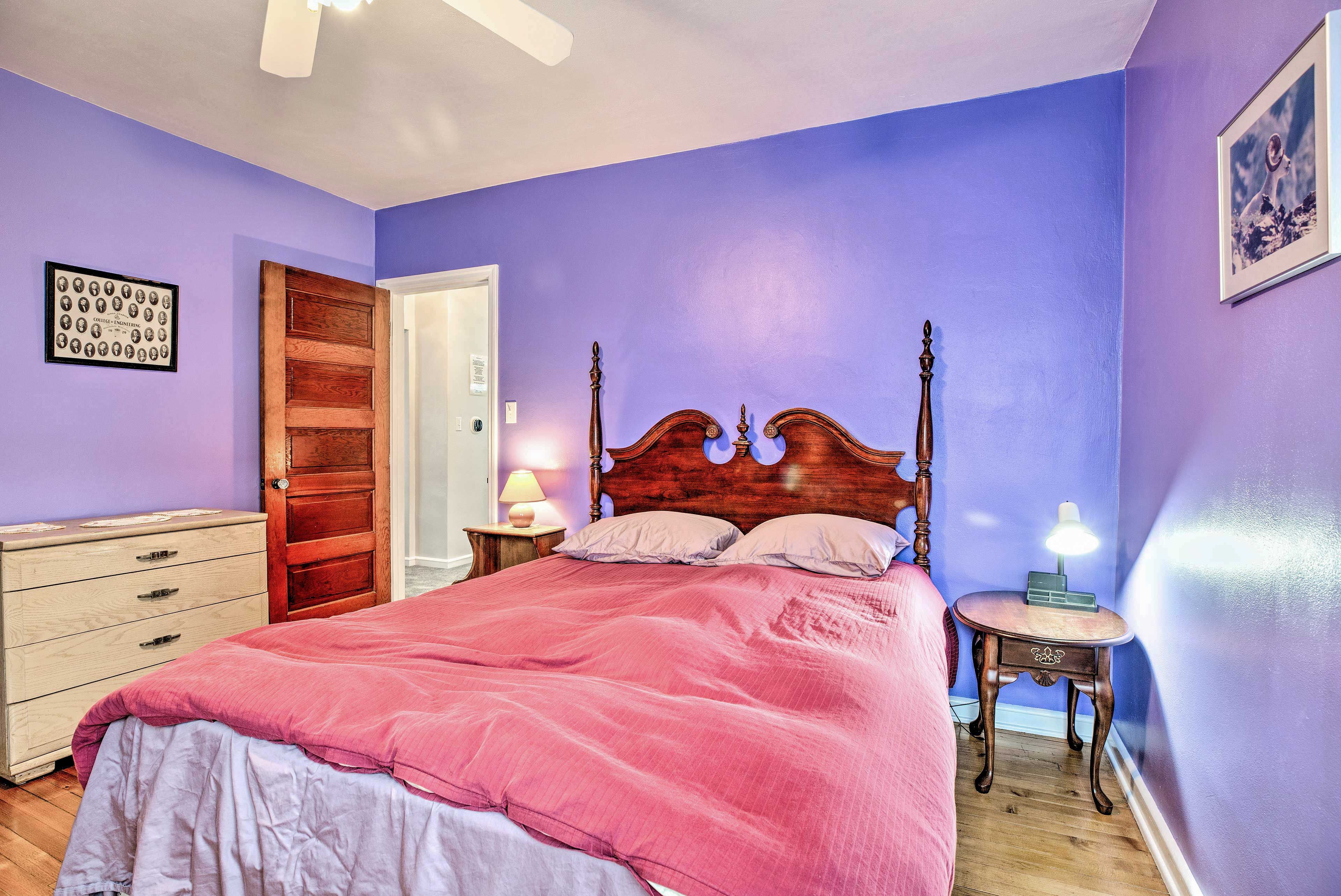 Bedroom 2 features a queen bed.