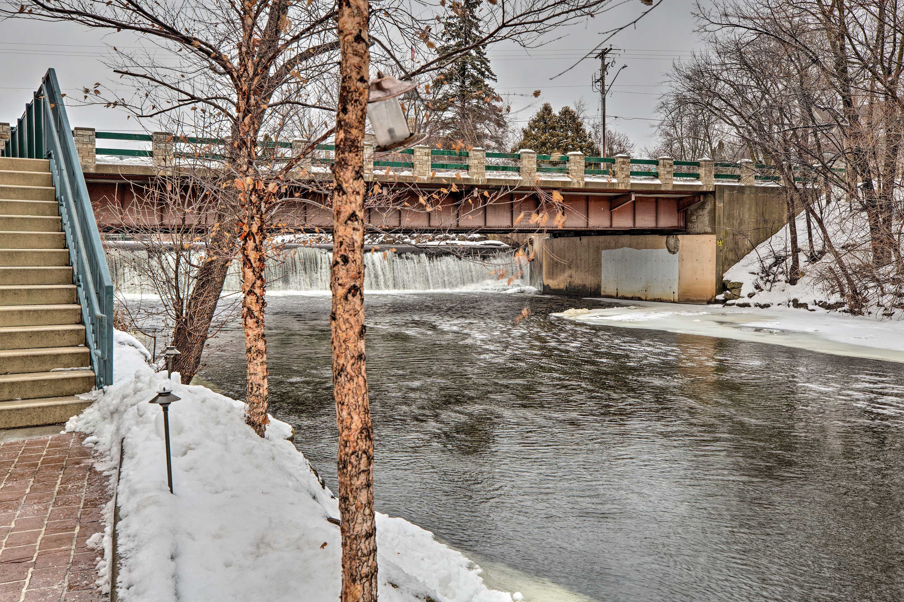Spend peaceful evenings down by the river.
