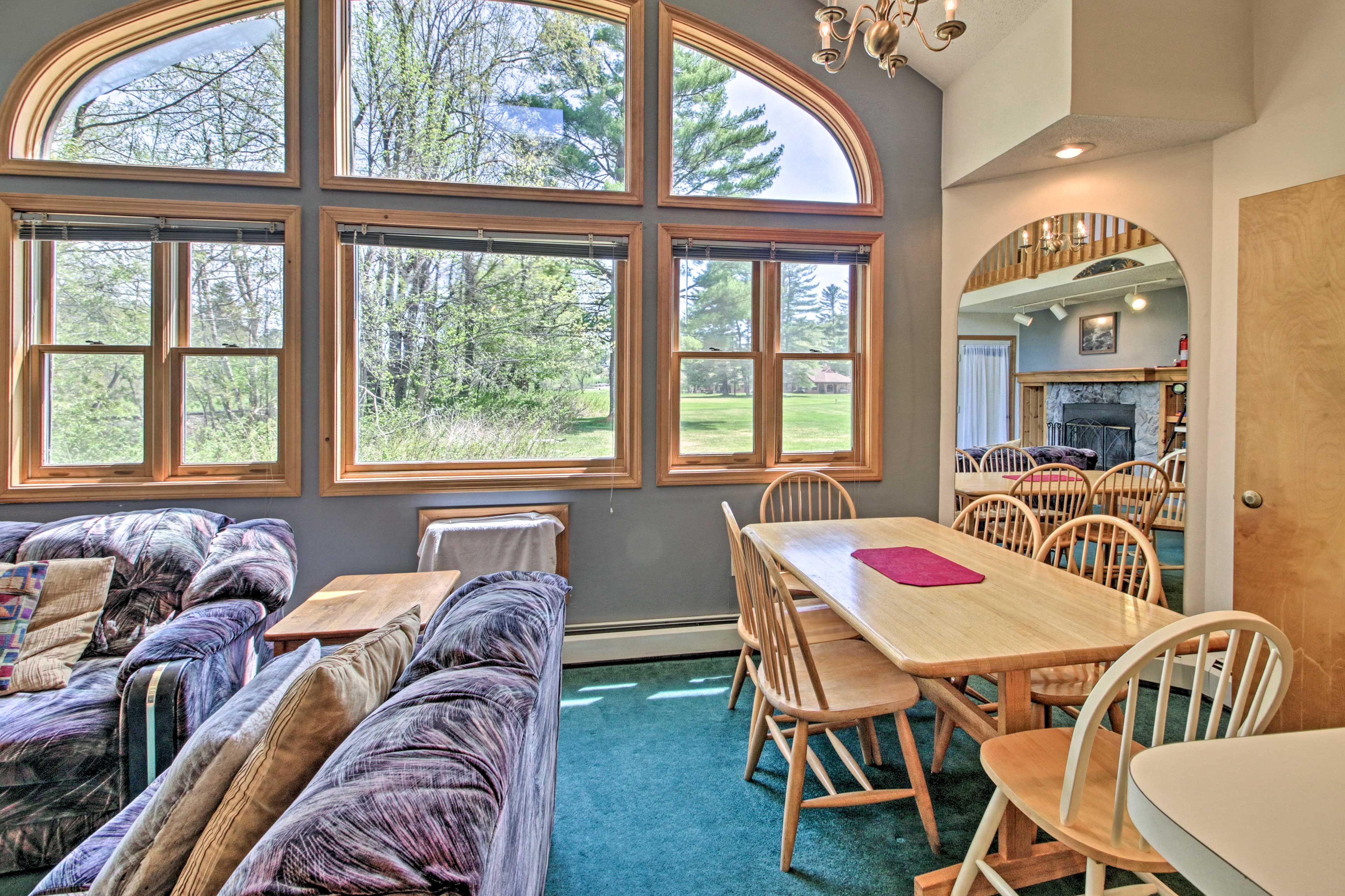 Sit down for a family-style meal at the formal dining table.
