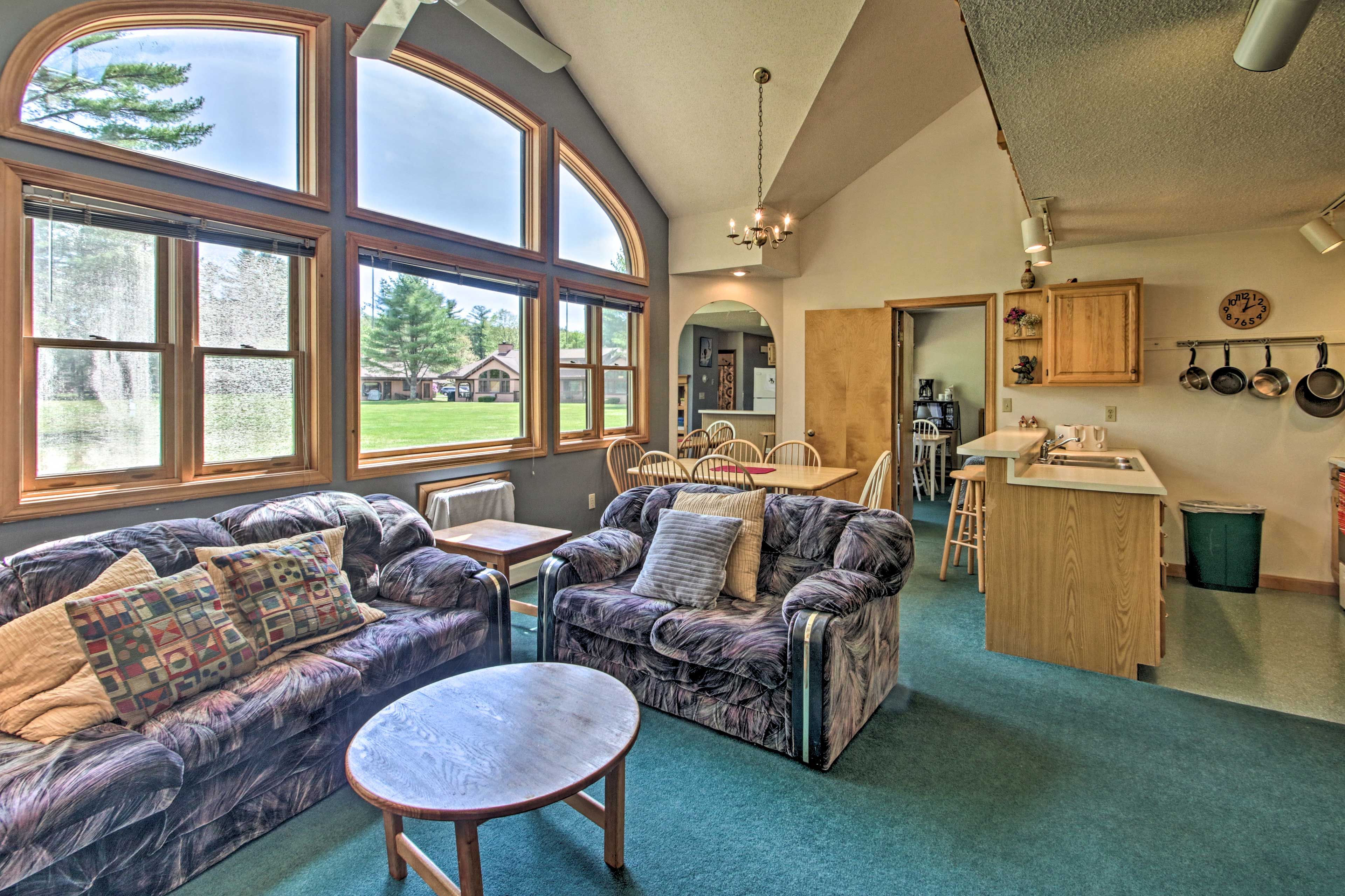 Turn on the ceiling fans to stay cool in the summer.