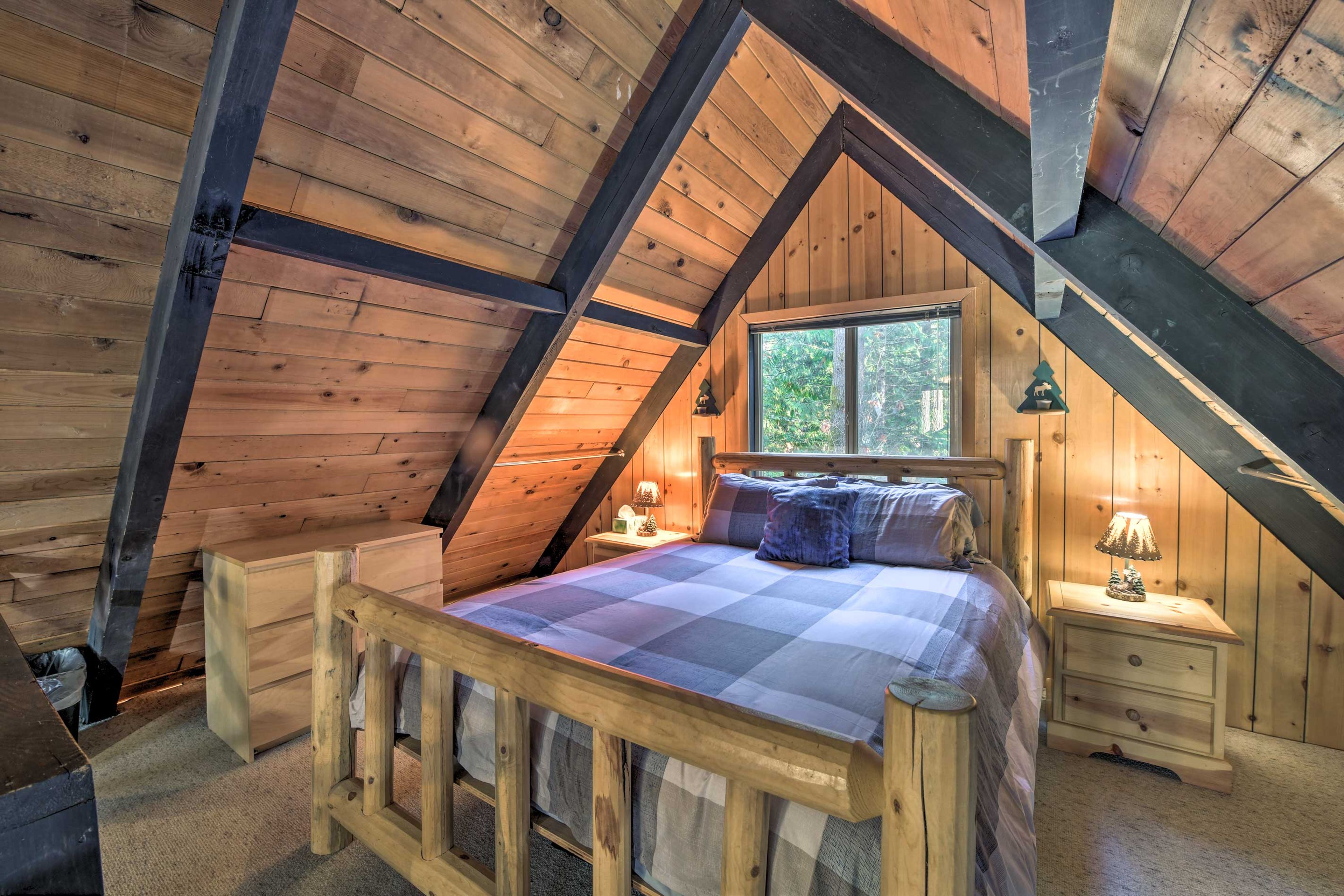 Retire to the loft for a peaceful night of sleep.
