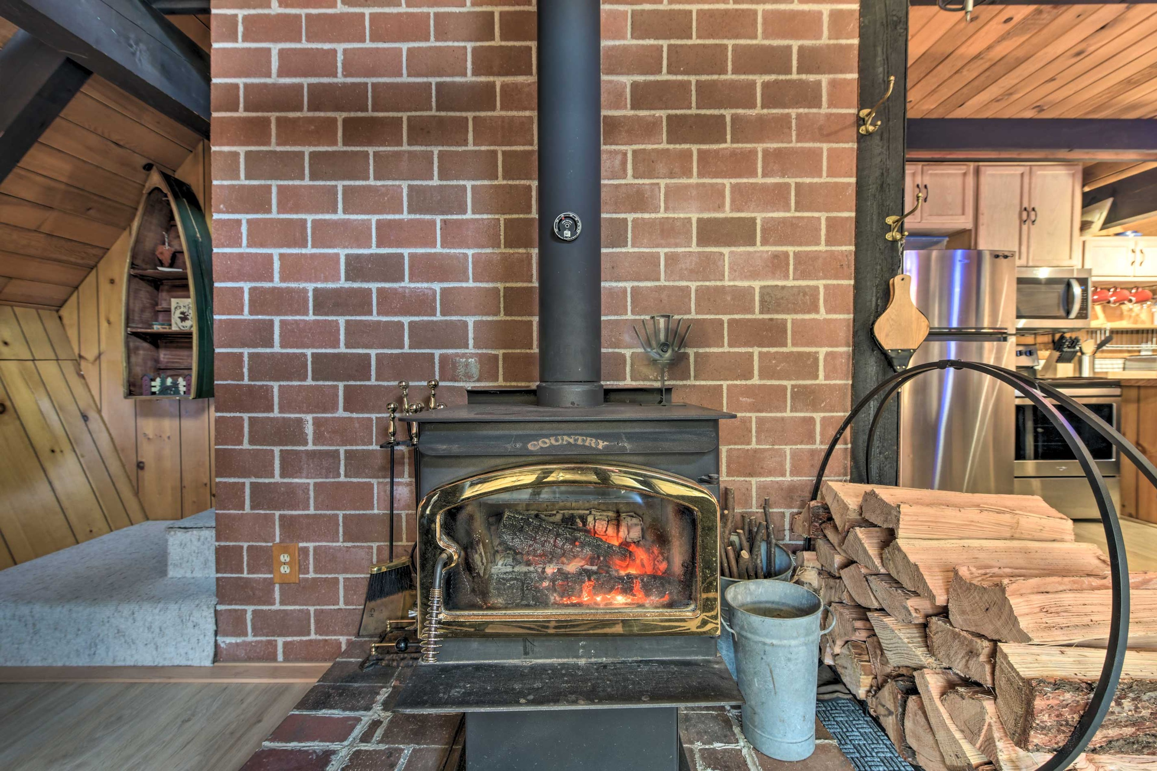 Make use of complimentary firewood and fire starters.