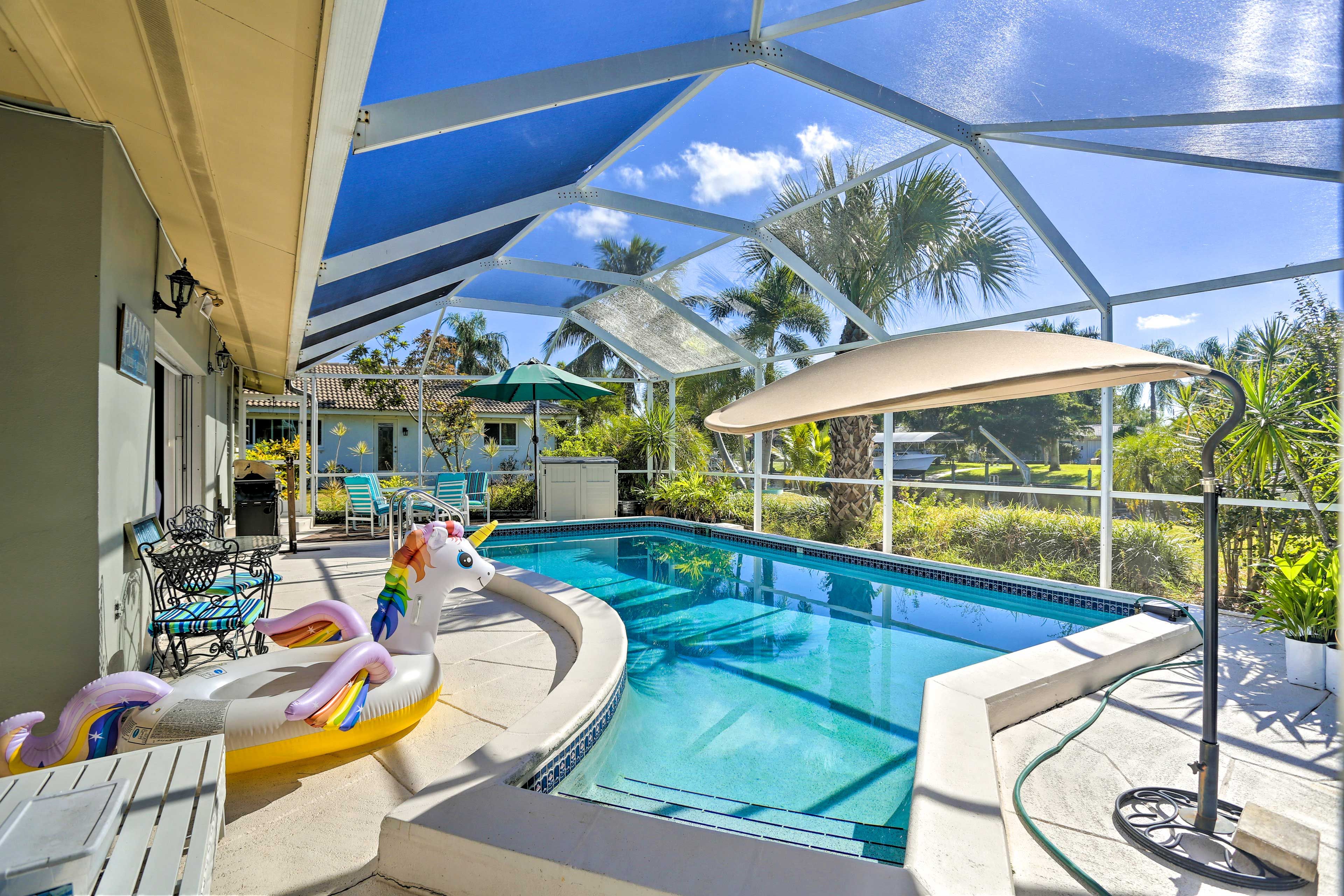 Cool off with a dip in the pool.