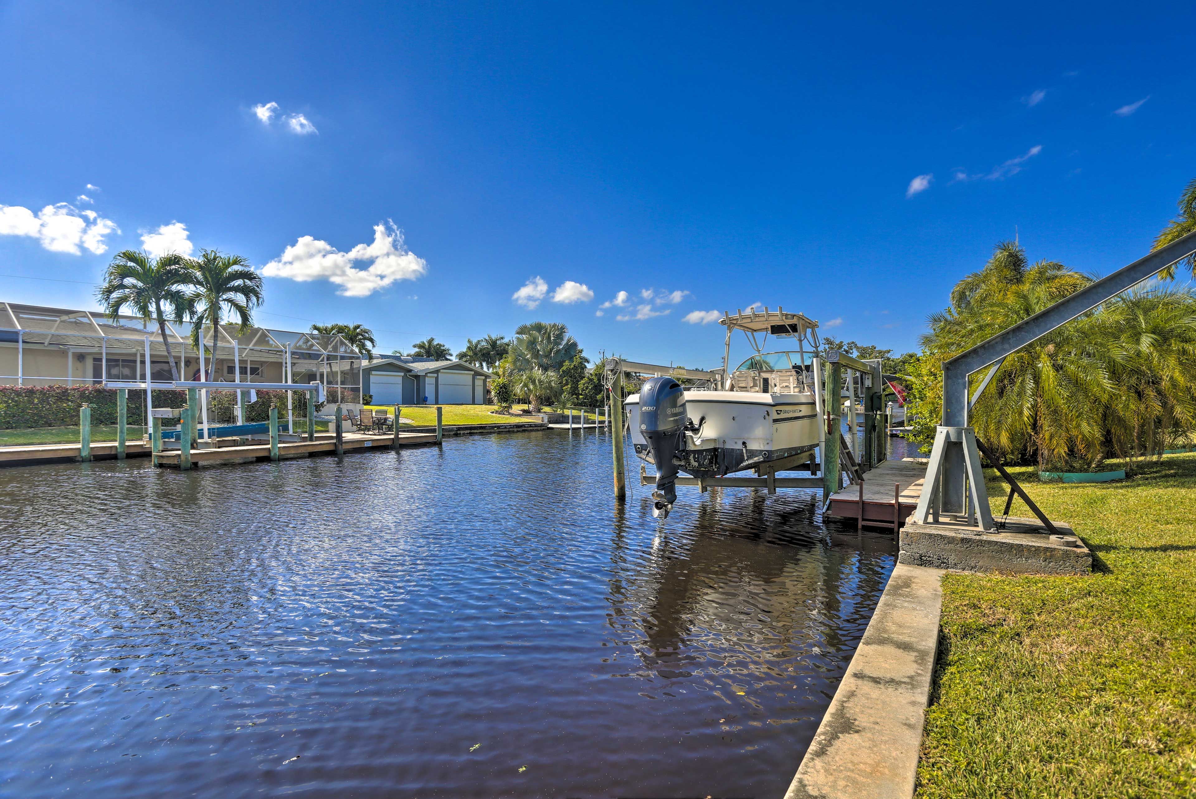 There's space for you to tie up your personal watercraft.