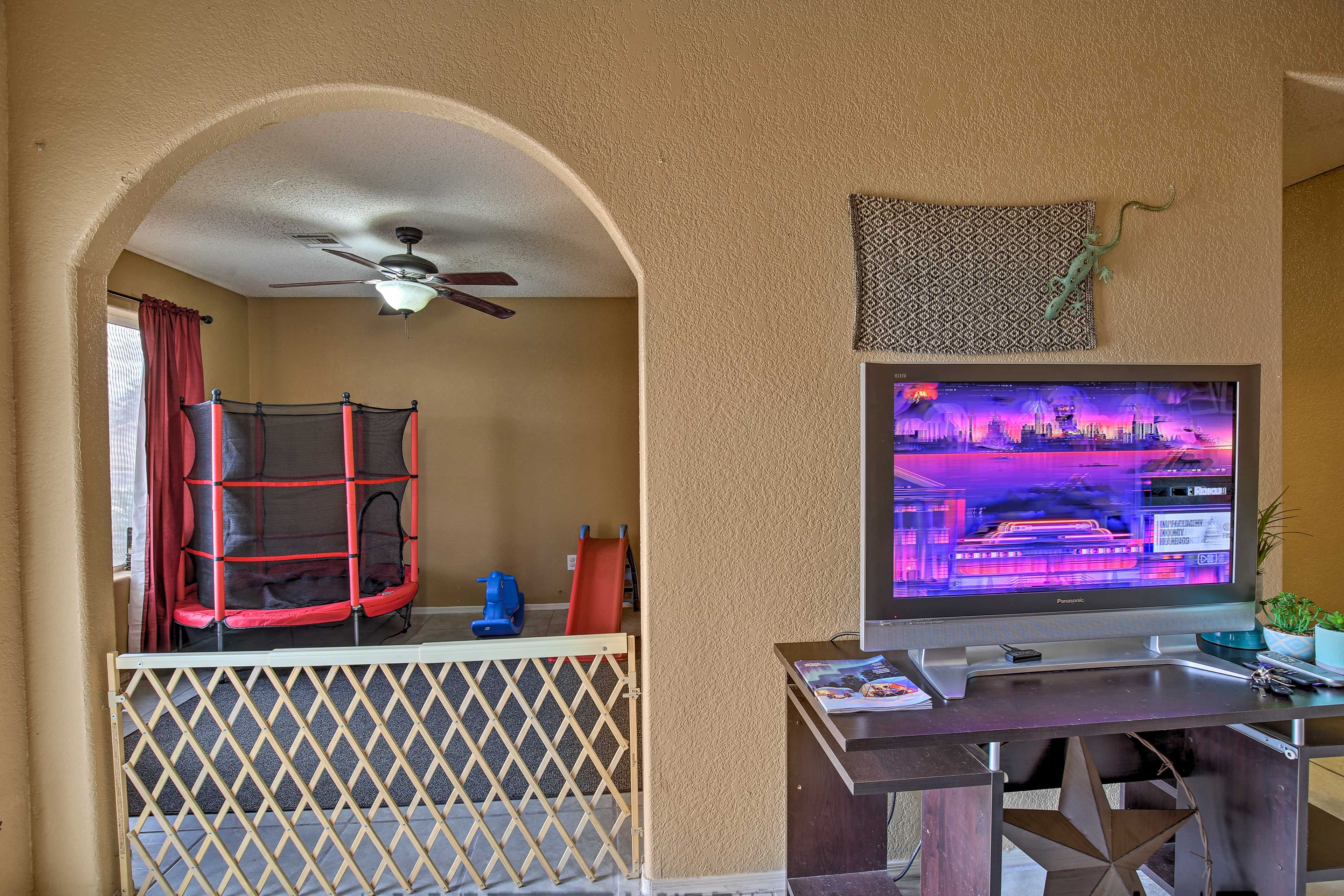Kids will love playing in the play room!