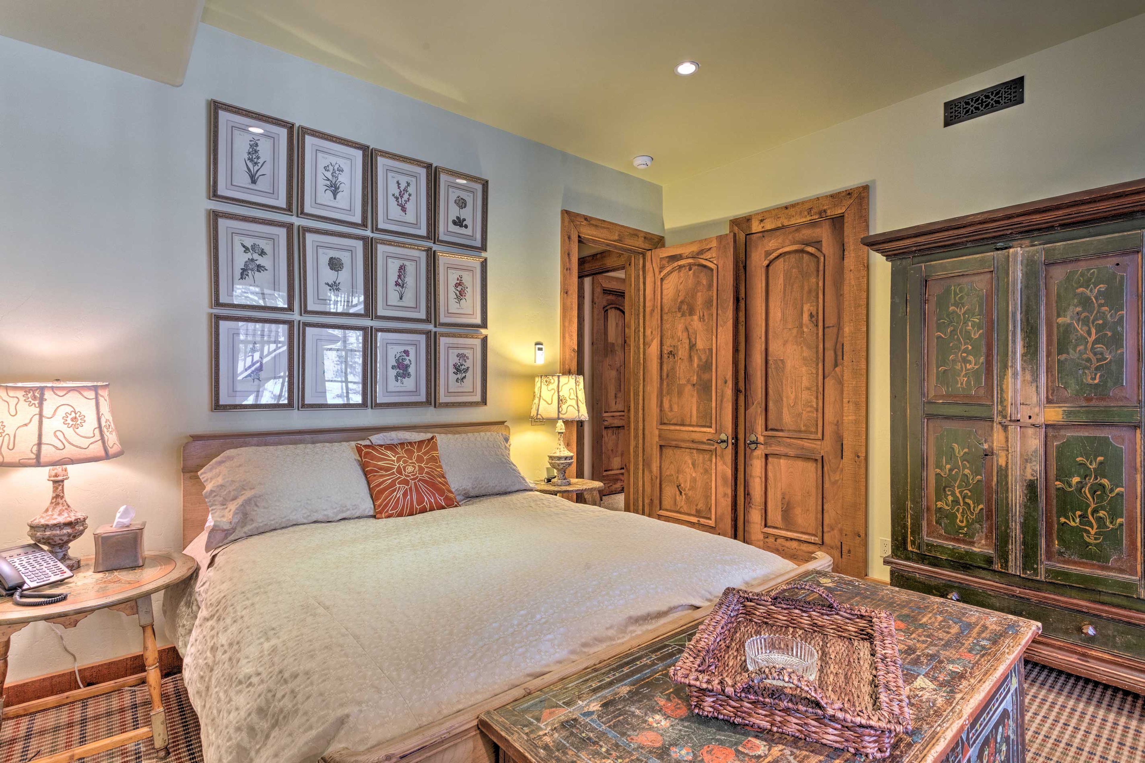 Two travelers will rest comfortably in this room.