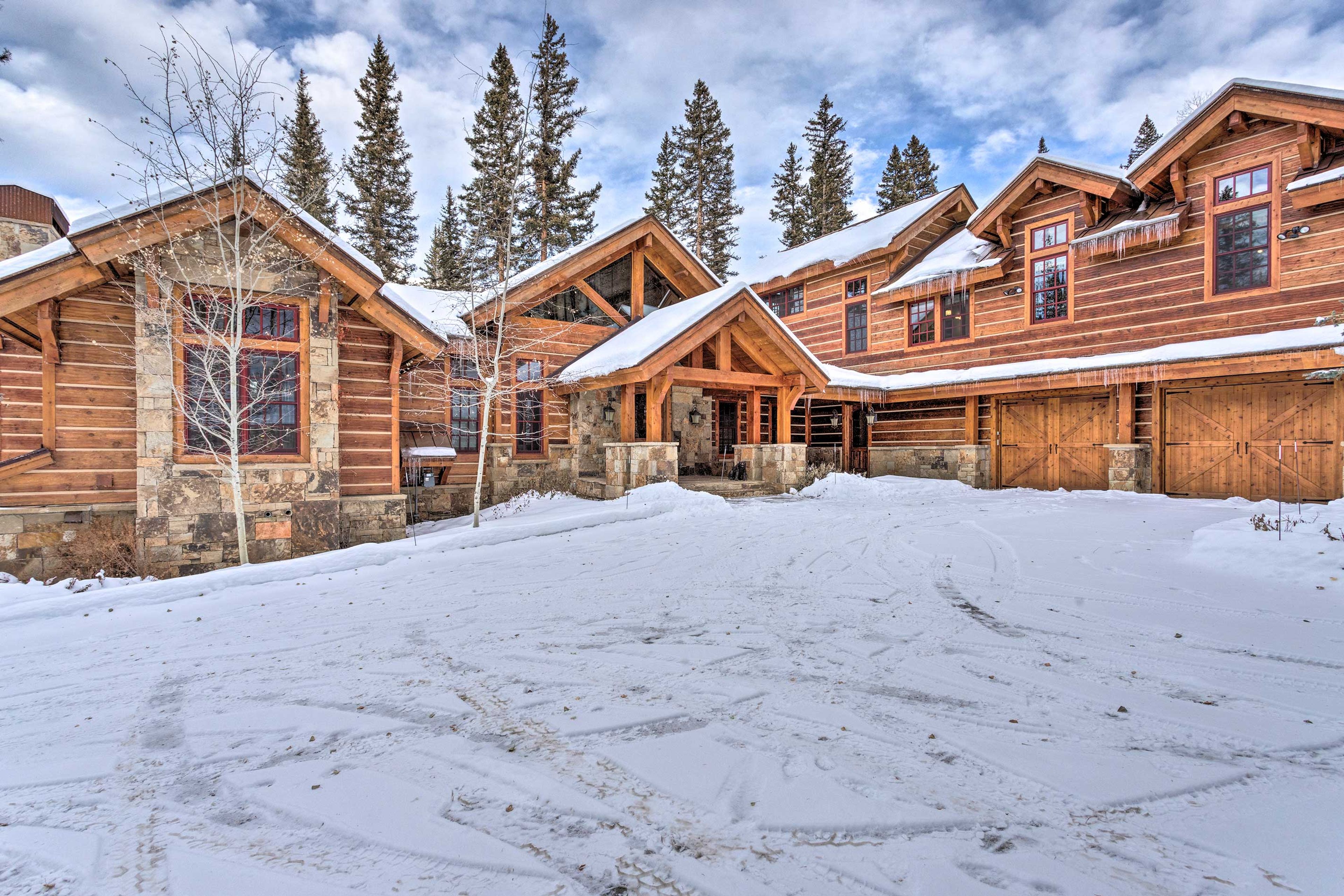 This stunning mountainside abode is ideal for your next family ski getaway!