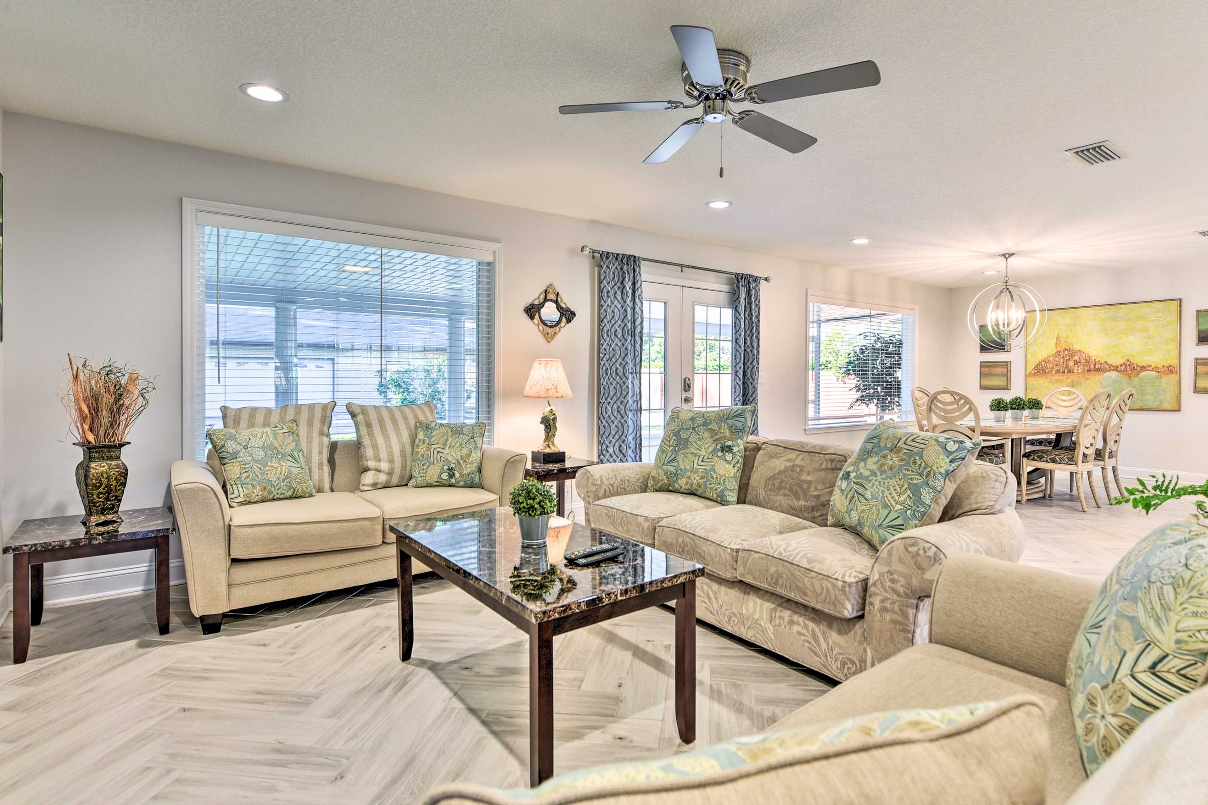 With ample seating areas there is space for everyone to enjoy this stunning home