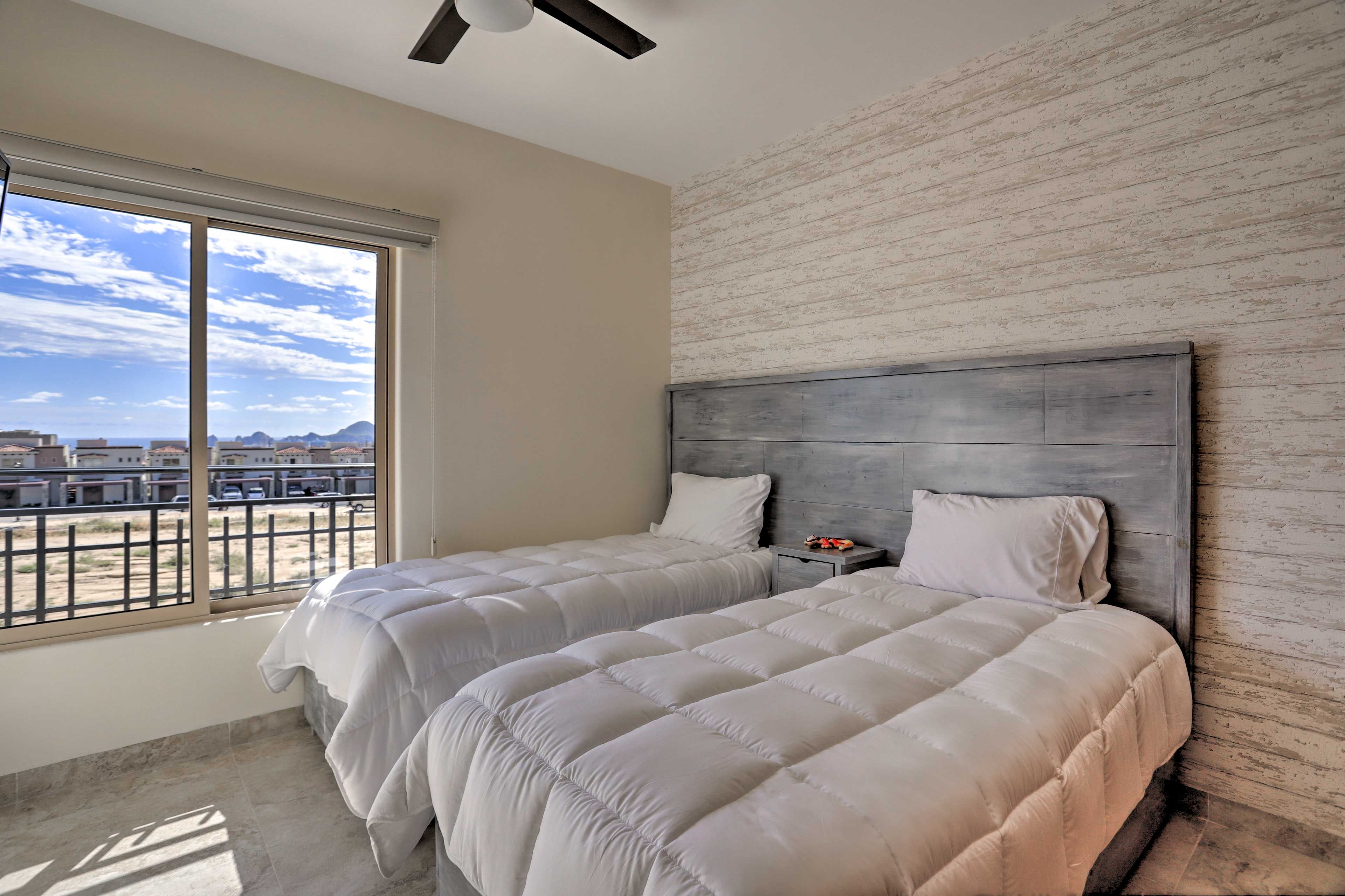 Take your pick of two twin-sized beds in the third bedroom.