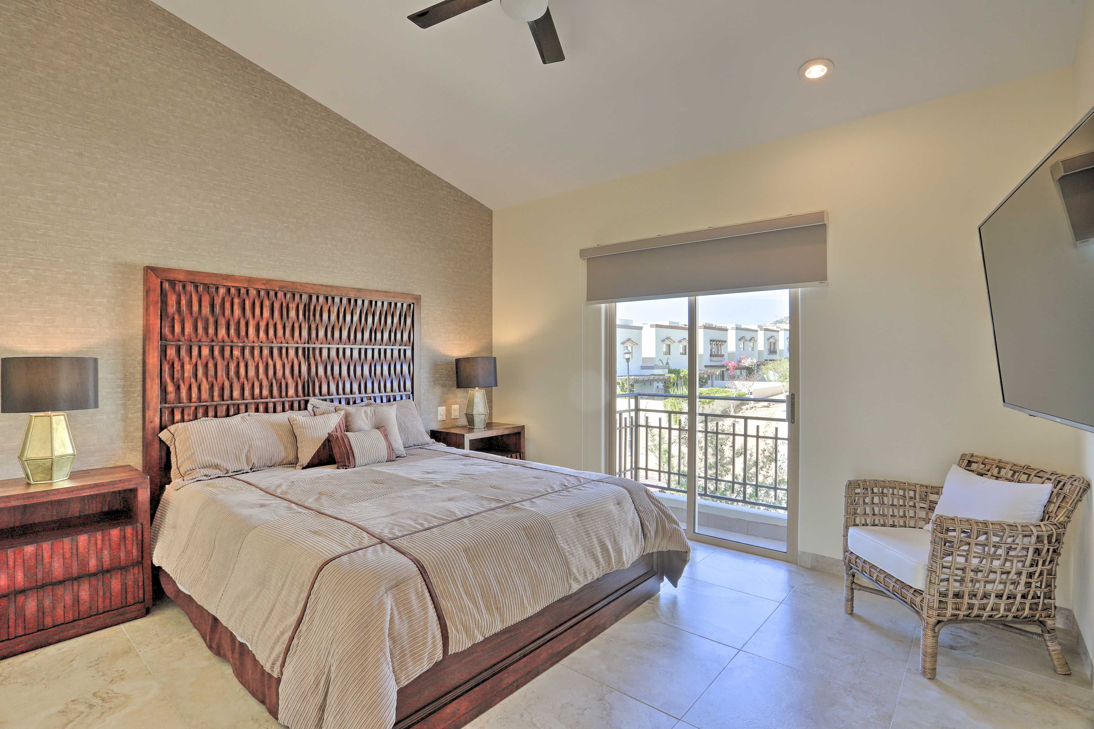 Curl up for a good night's rest in the bedroom.