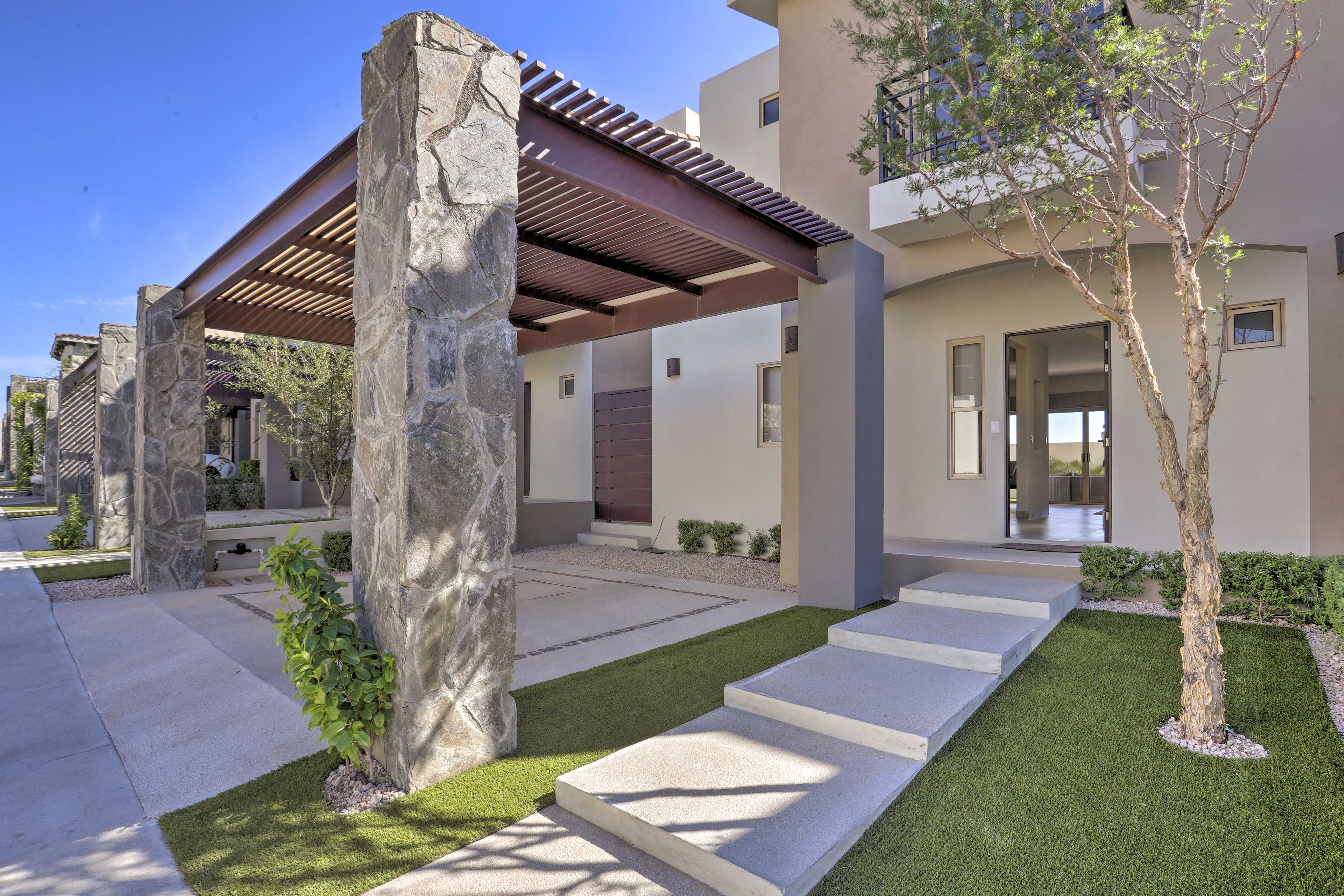 Easily park 2 vehicles in the driveway.