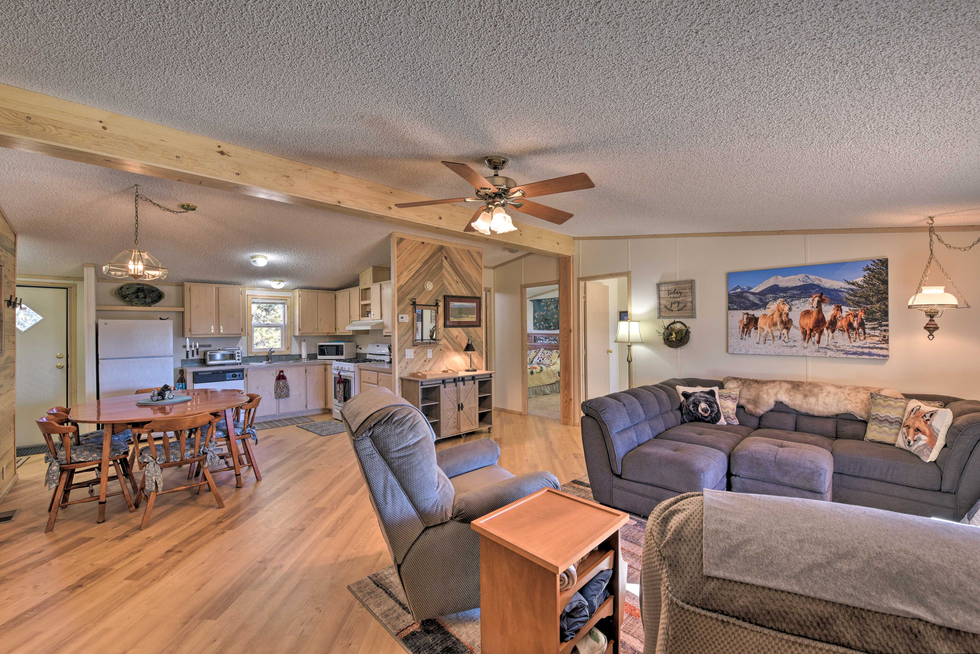 The open living space keeps your whole crew connected on your off-grid escape.