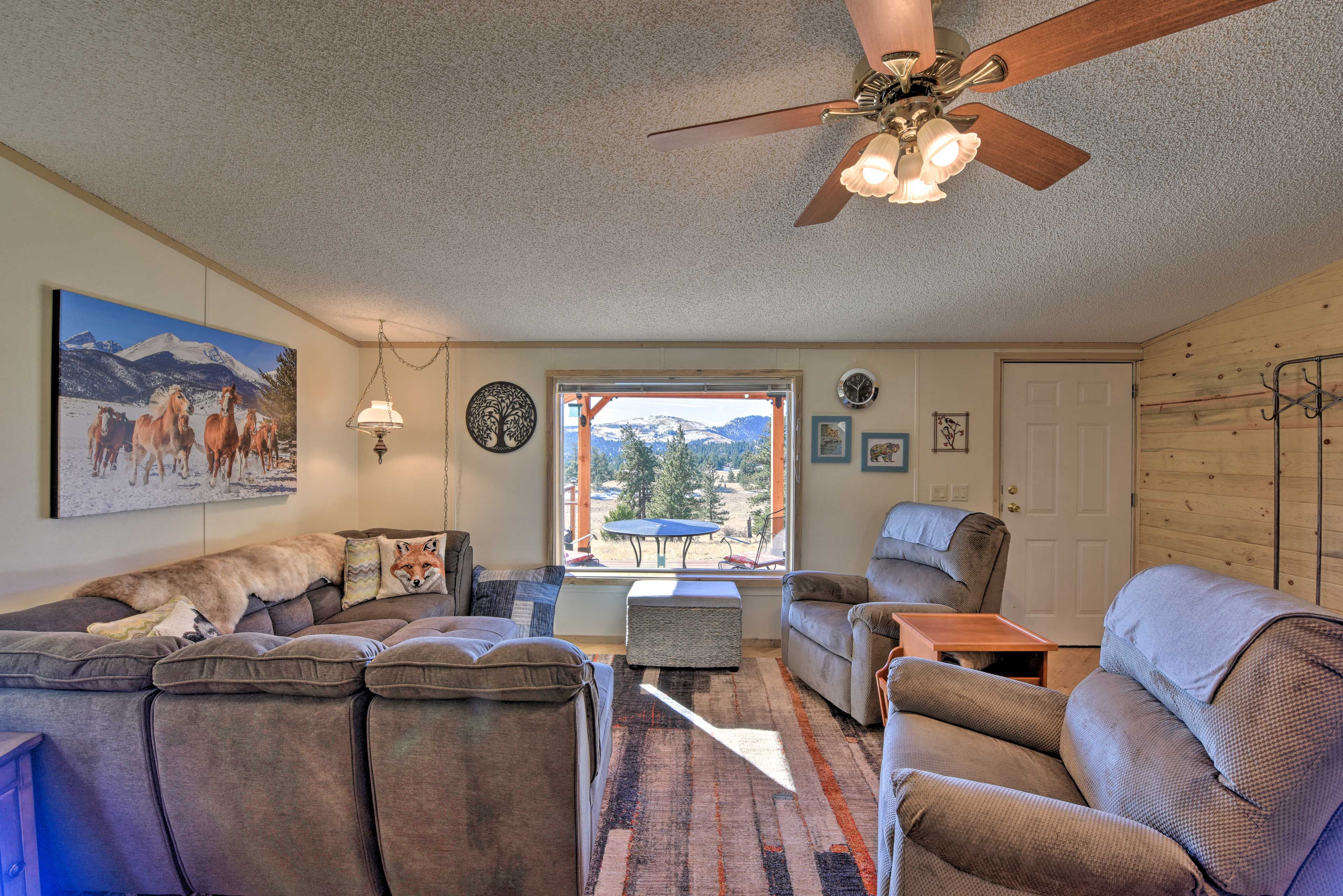 Bask in beautiful mountain views inside & out!