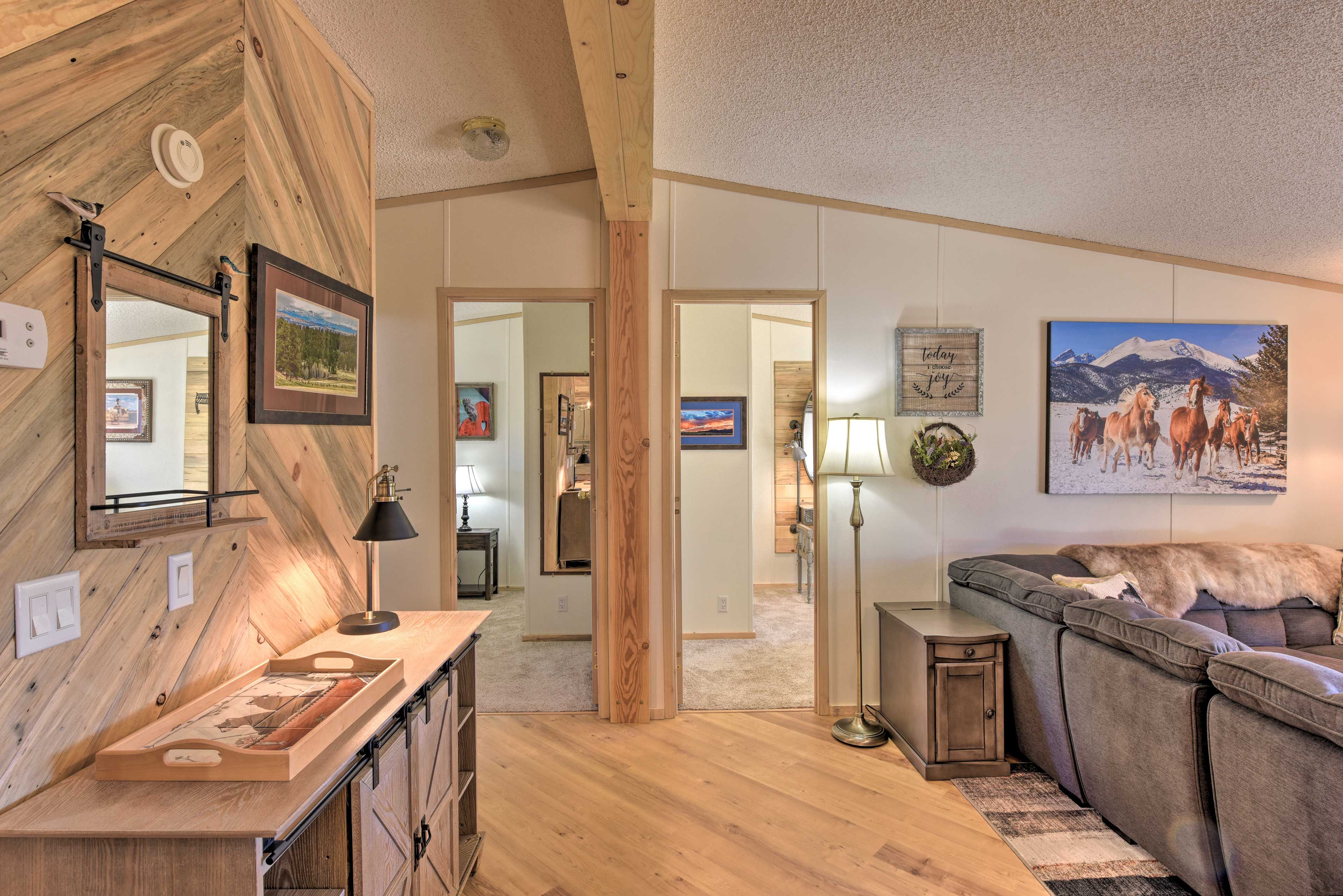 All three bedrooms are just steps away from the living area.