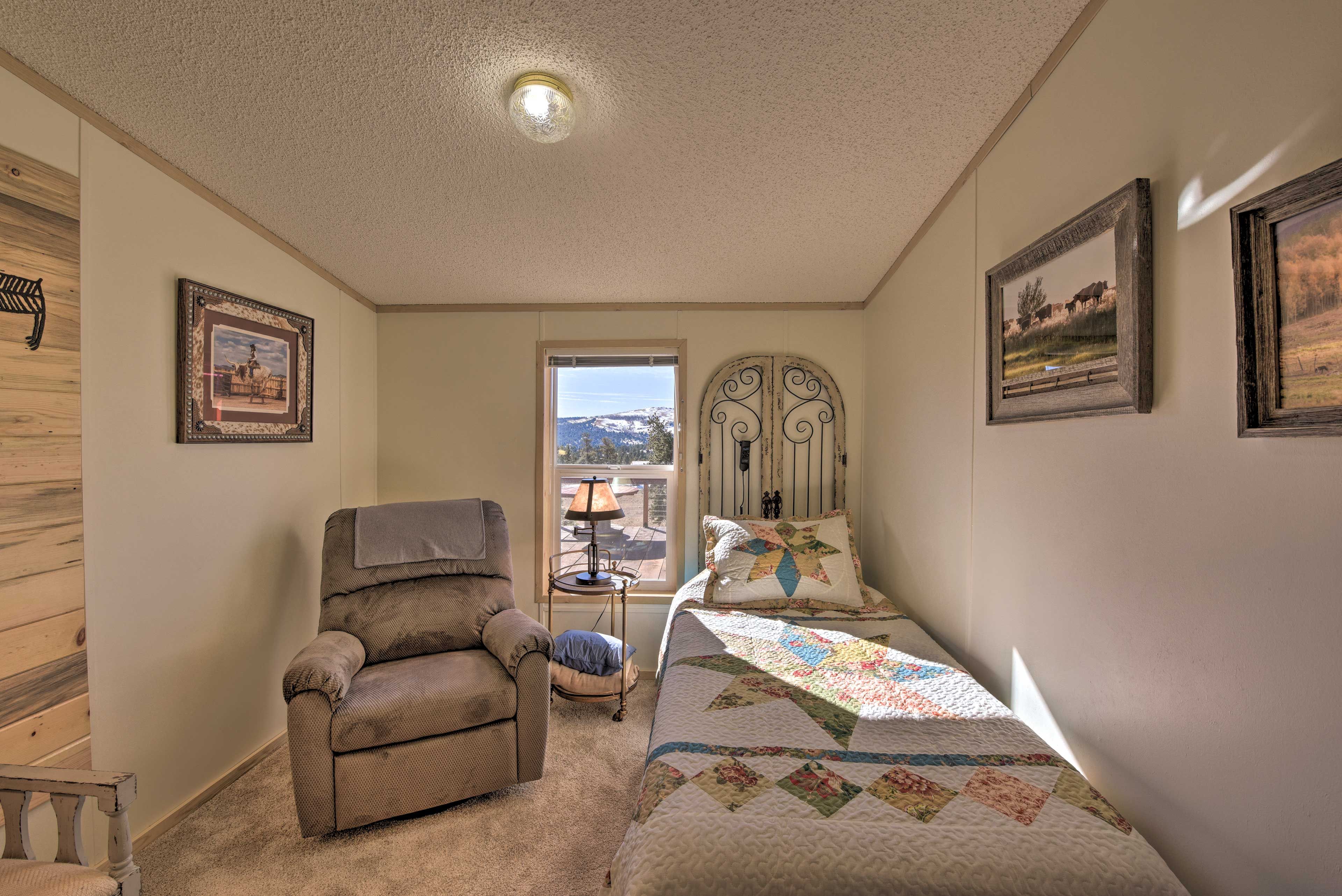 The third bedroom's XL twin bed is great for any kids in your crew.