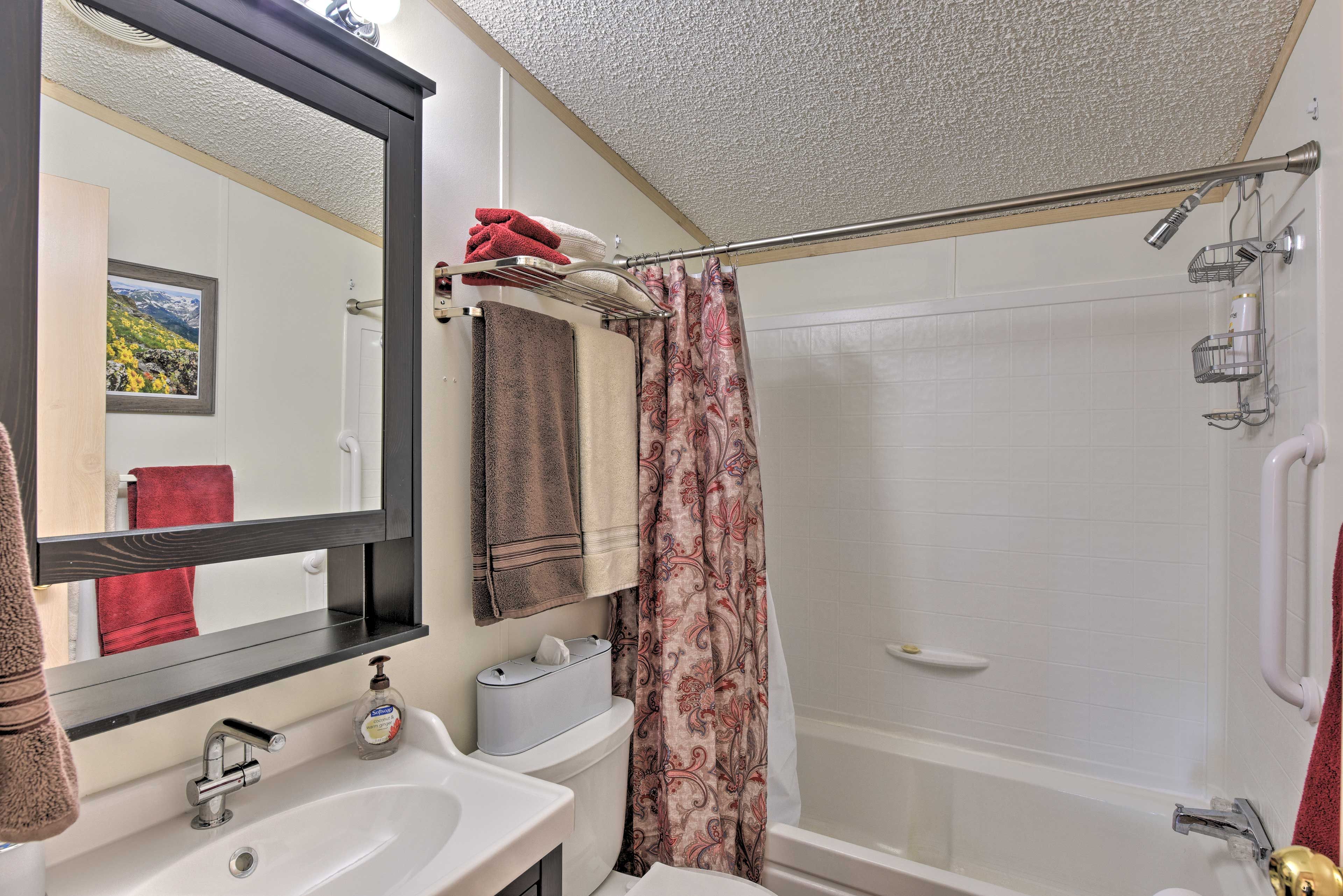 A second full bathroom means no one has to wait to wash up!