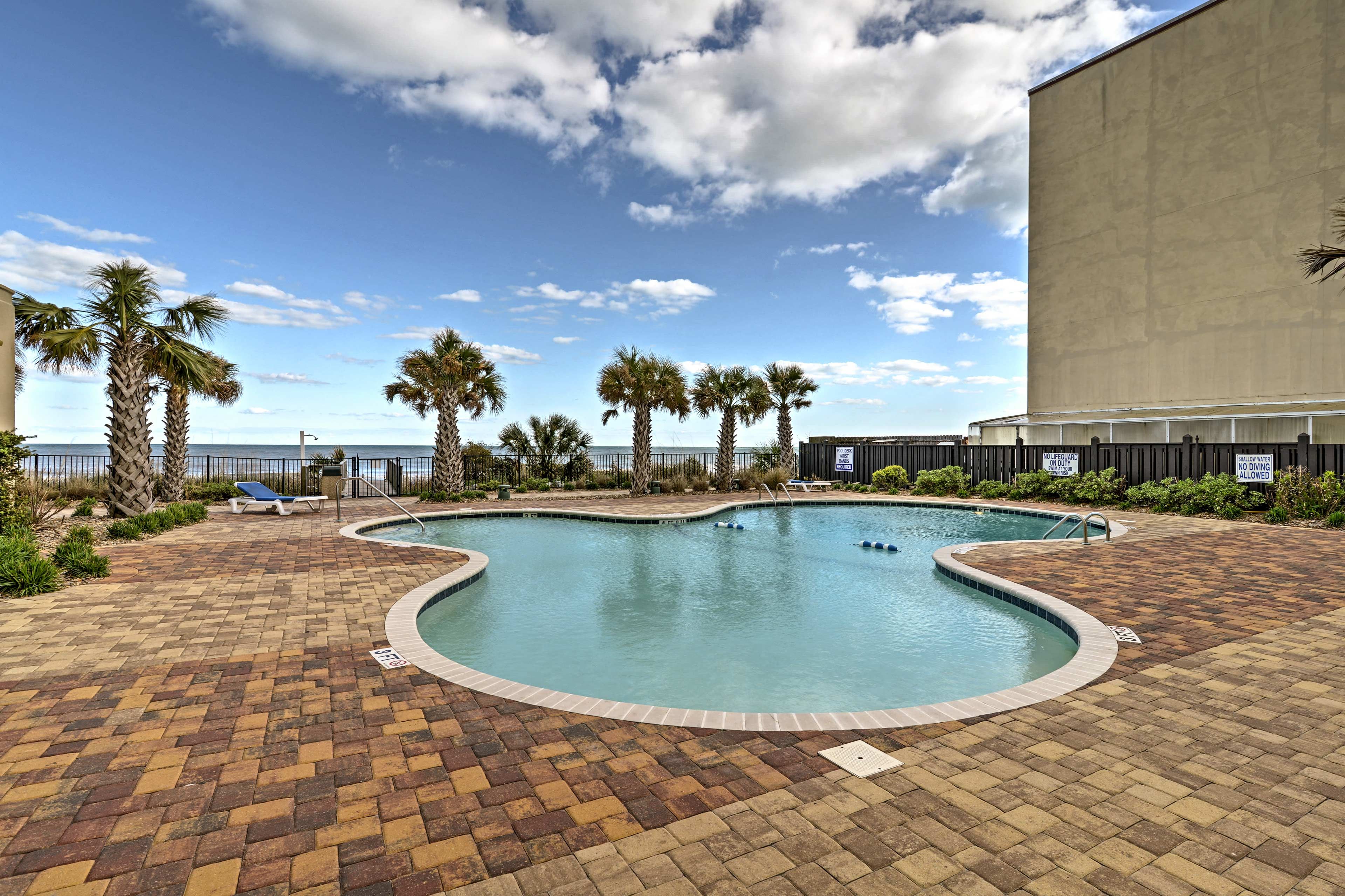 Look out onto the ocean while you're in the pool.