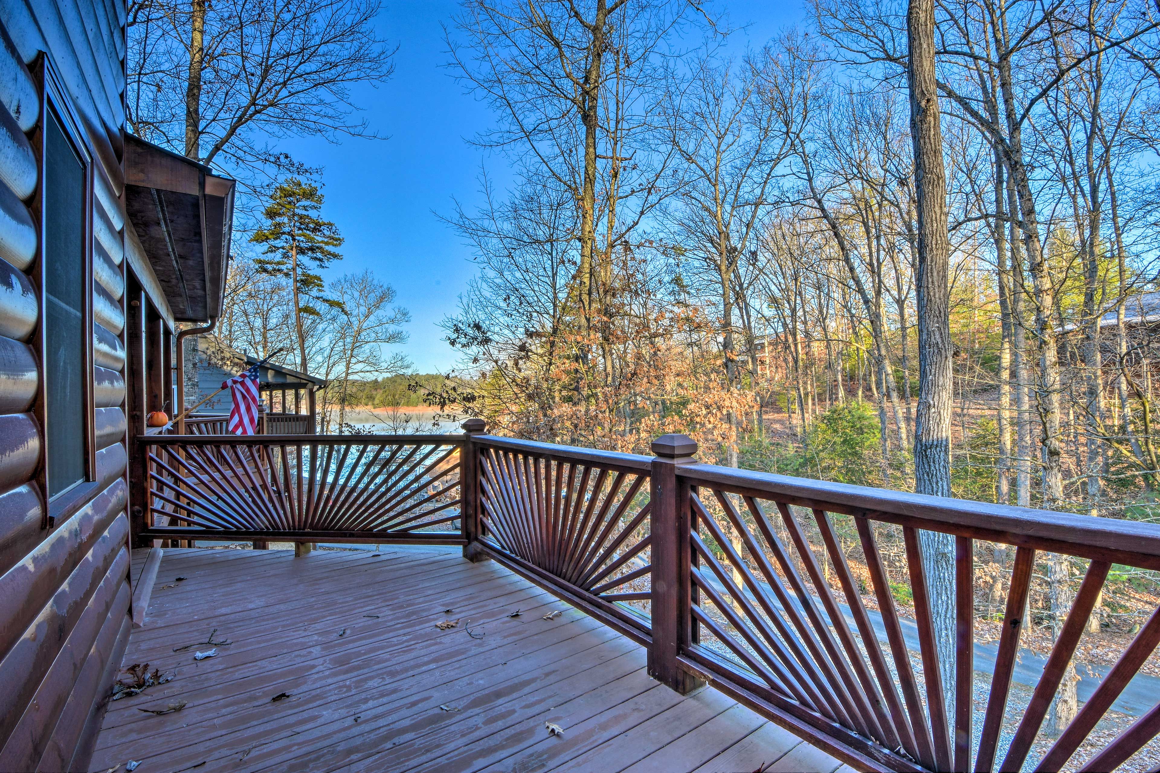 Step outside and enjoy the fresh lake air.