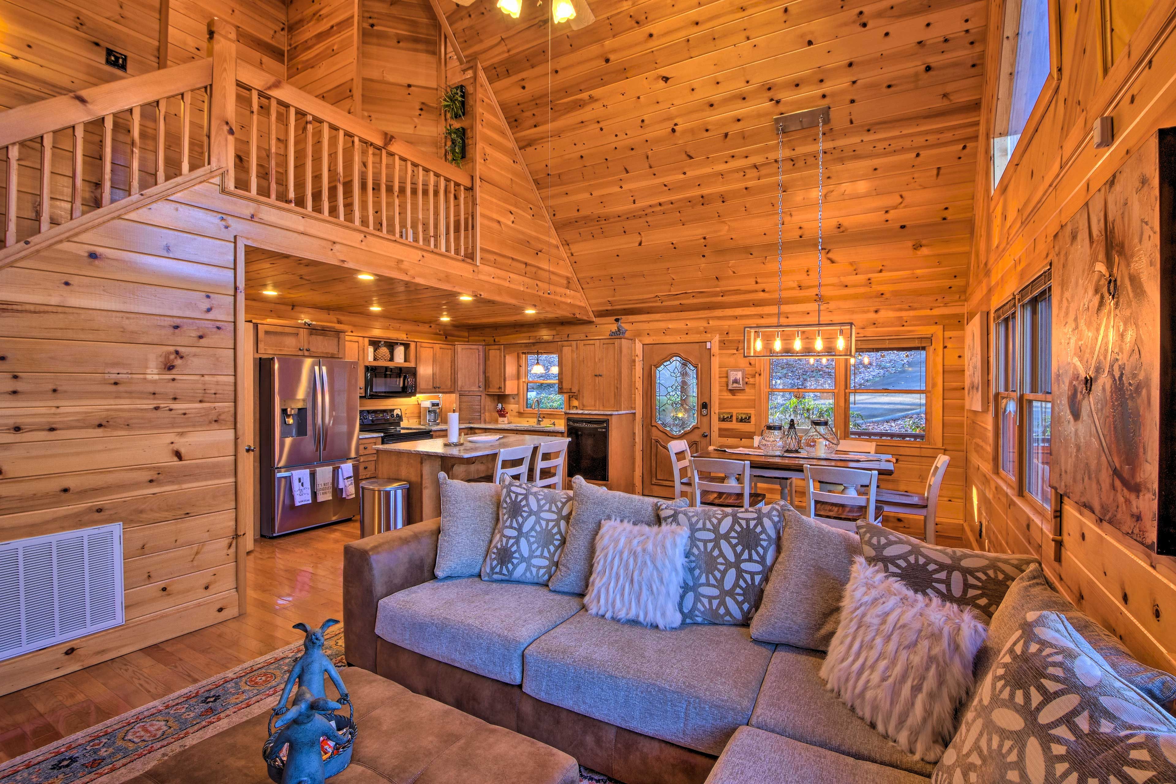 The open layout makes it easy to share quality time with loved ones.