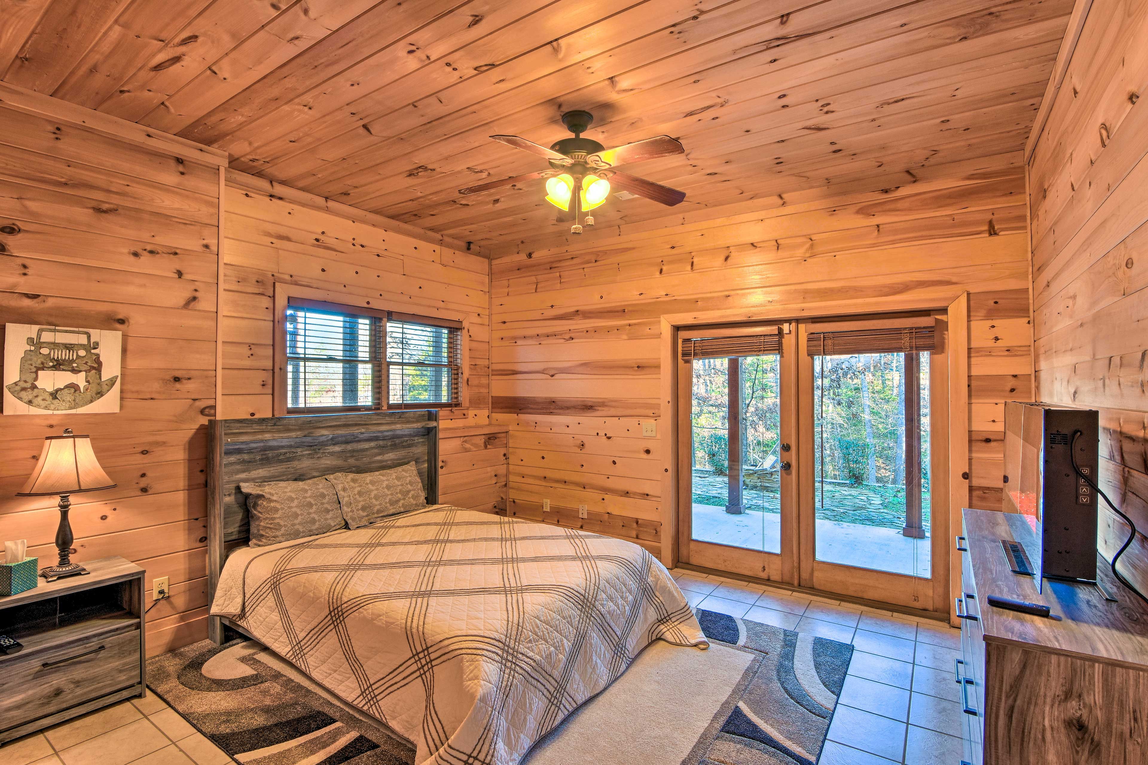 This room offers walk-out access to the patio area.