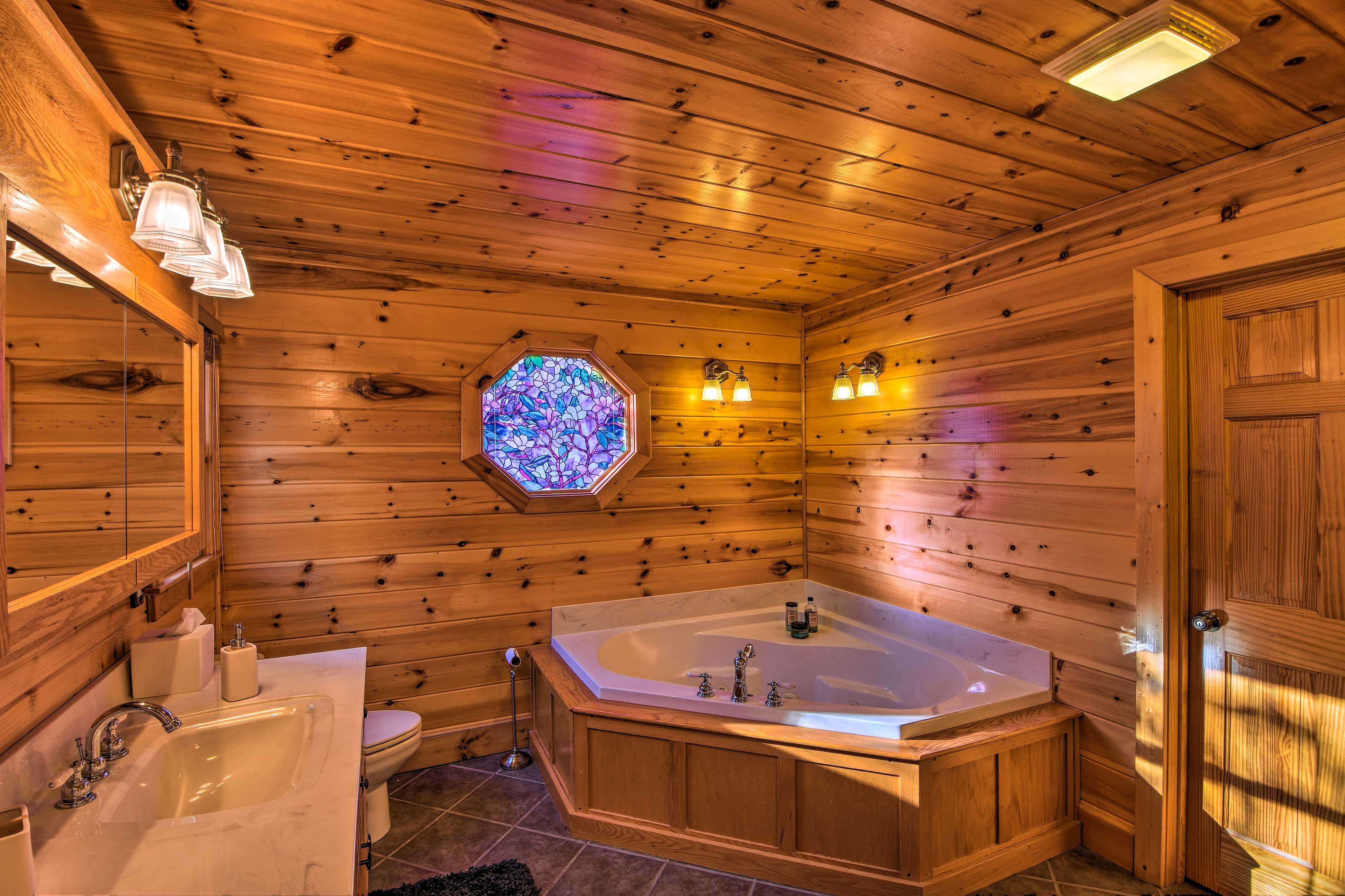Soak in the jetted tub and relax.