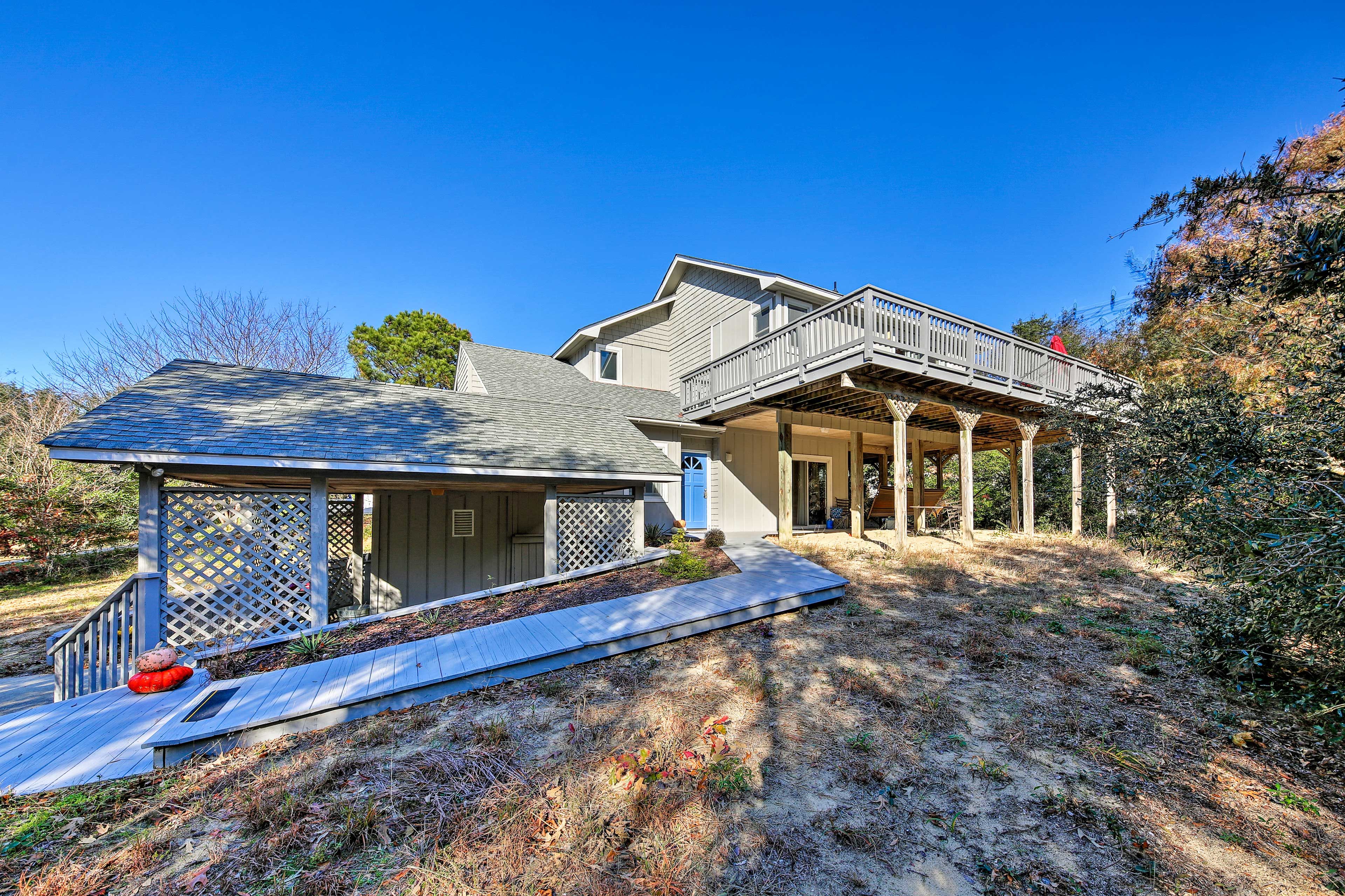 Exterior | Covered Patio | Deck | 0.6 Miles to Beach Access