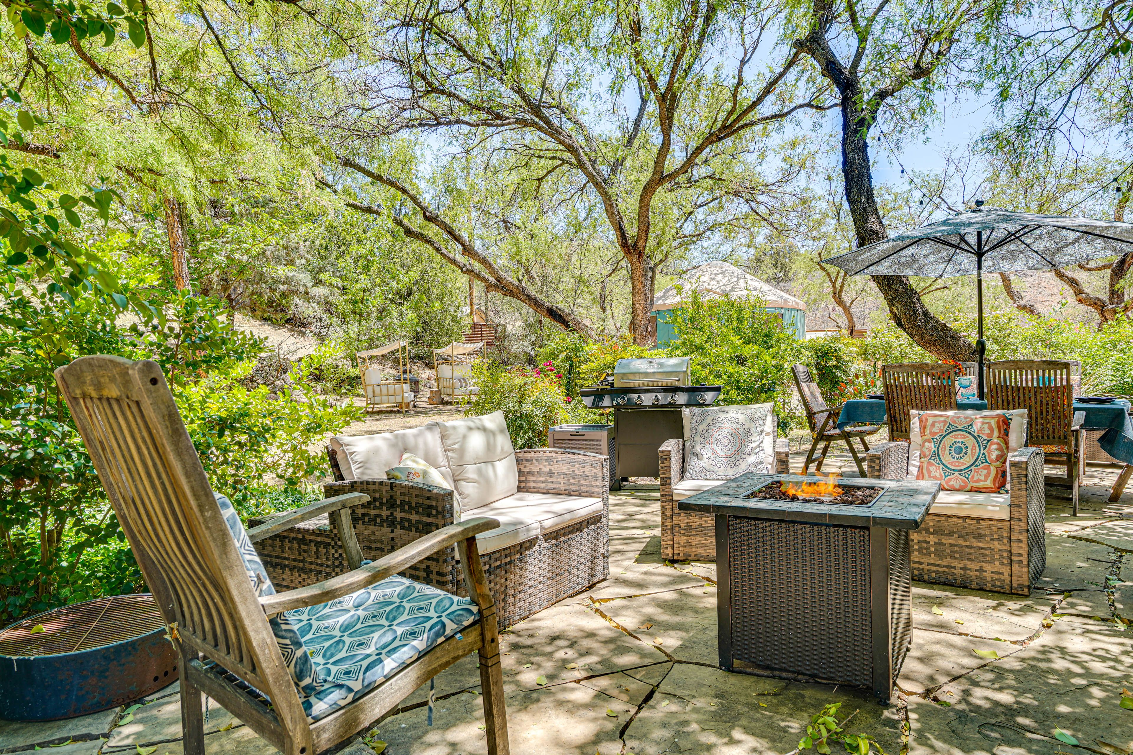 Shared Patio | Outdoor Dining | Fire Pit | Grill | Hammock