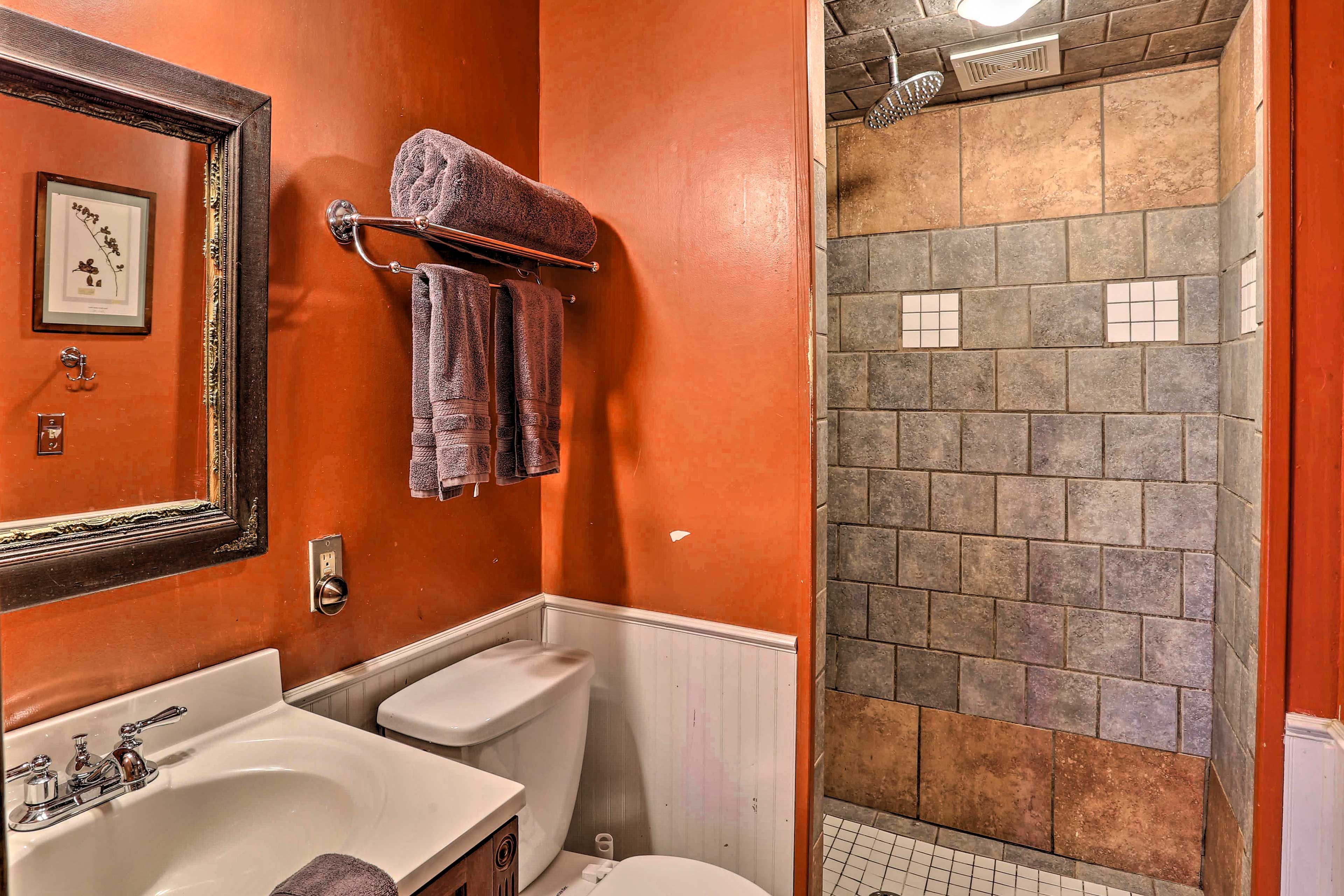 Fresh towels and linens are provided for your convenience.