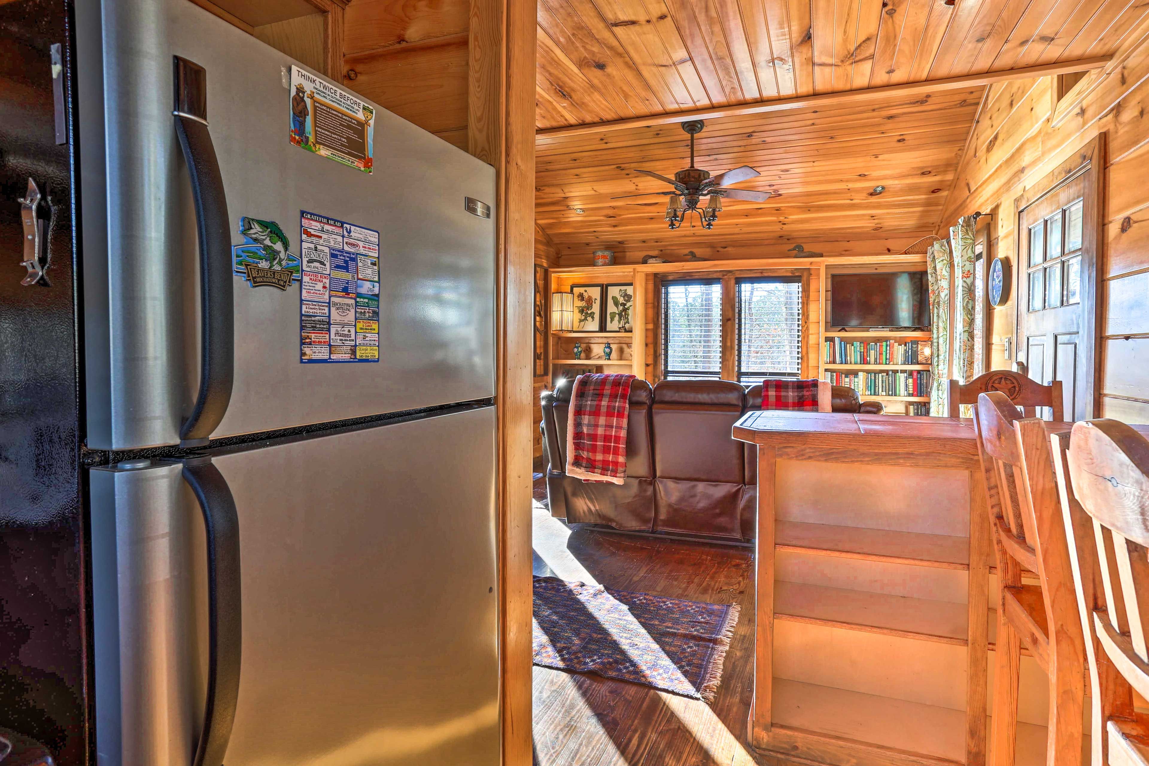 Store your leftovers in the full-sized refrigerator.