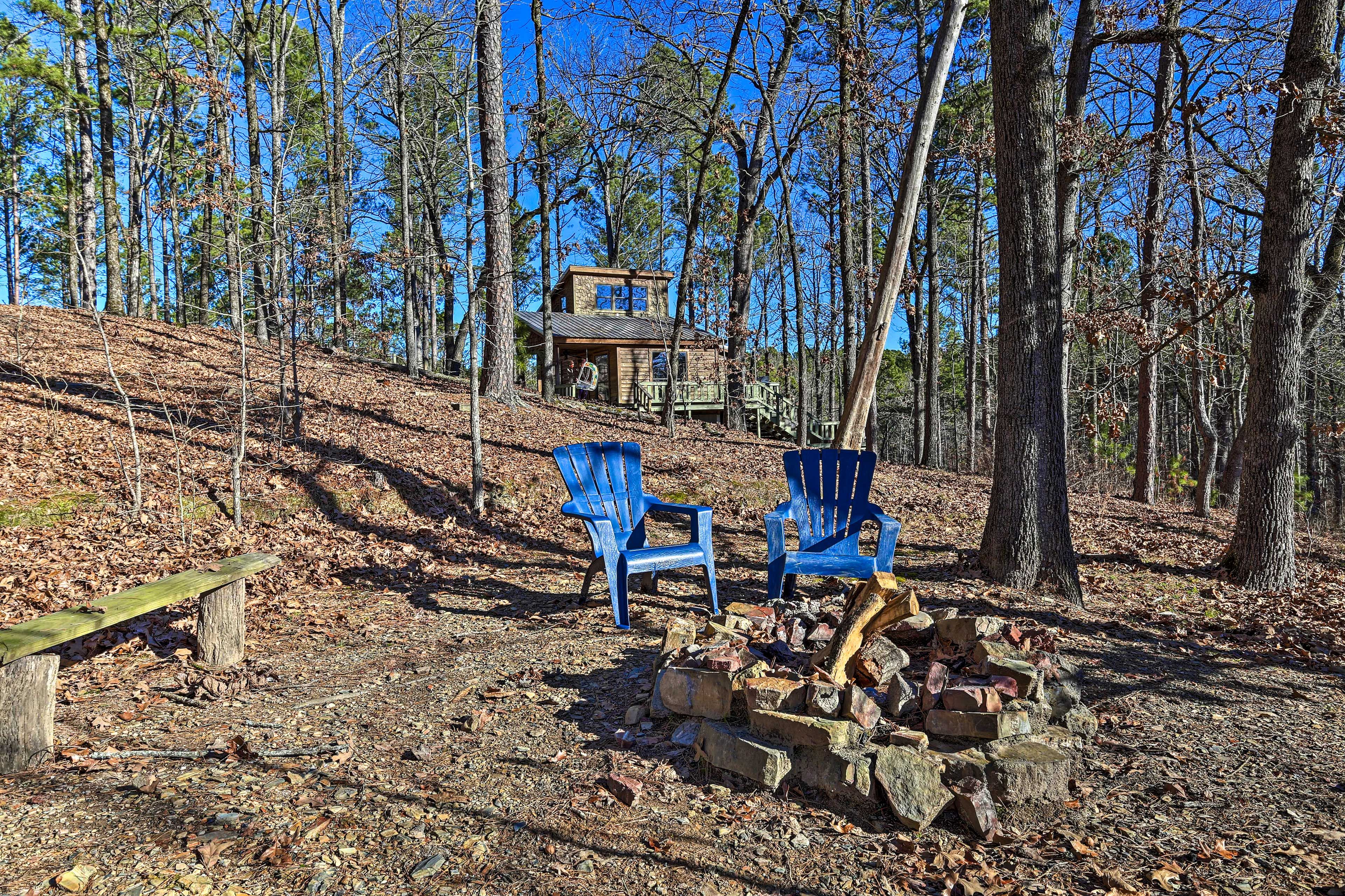 Roast s'mores with loved ones around the fire pit.