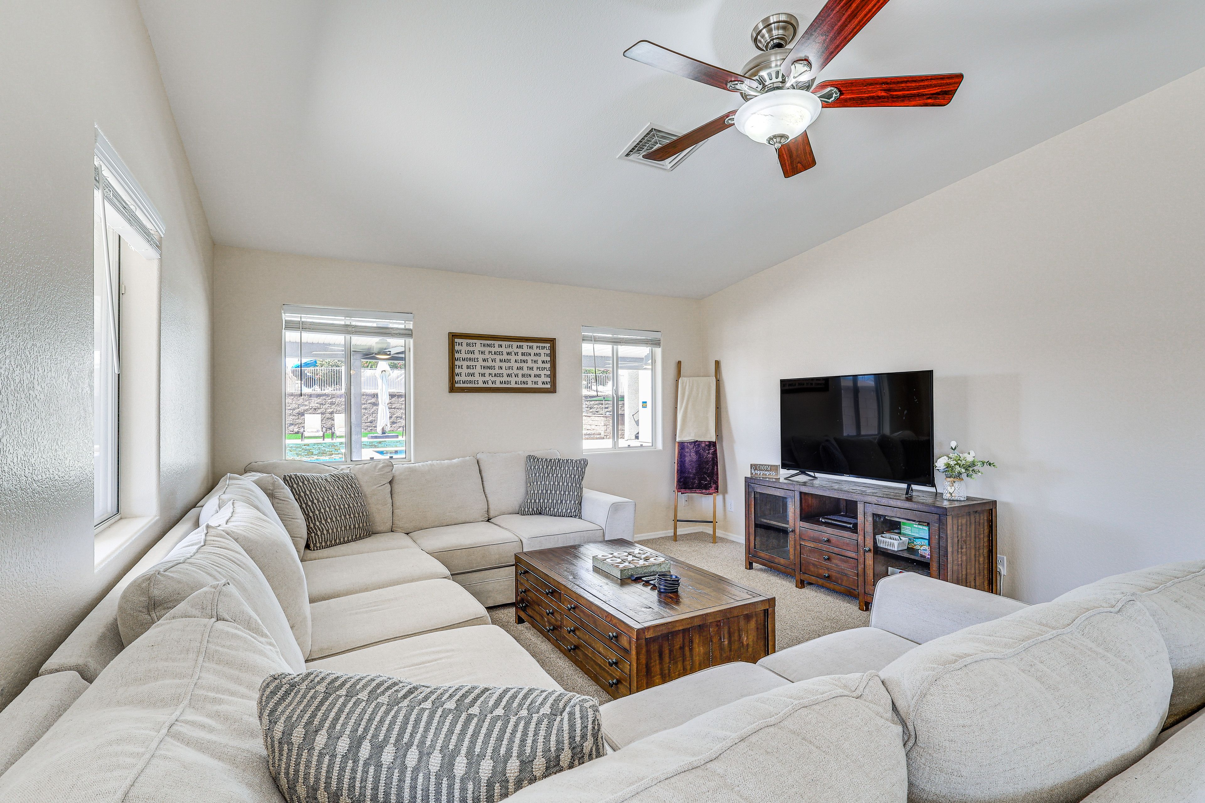 Living Room | Central A/C | Smart TV | Free WiFi | 1,753 Sq Ft