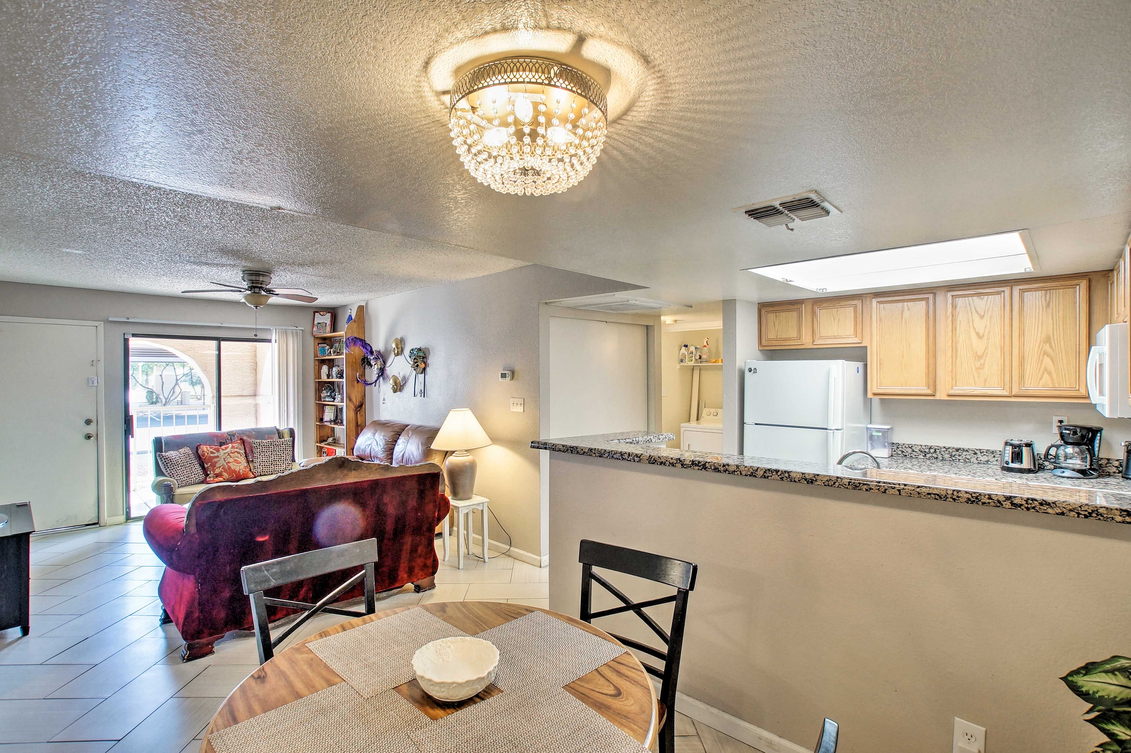 Let the conversations flow throughout the open floor plan.