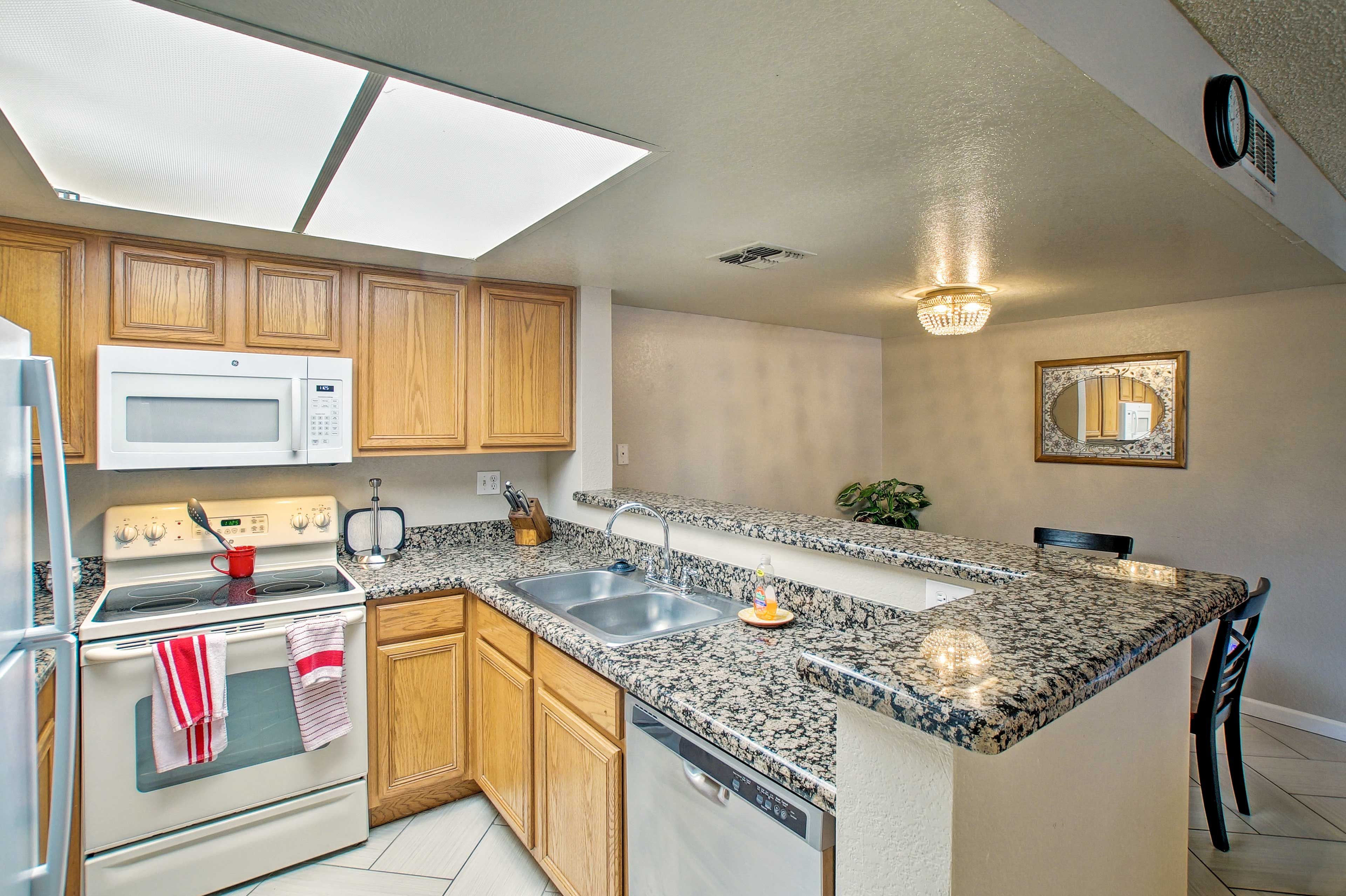 You'll enjoy whipping up your favorite recipes in this kitchen.