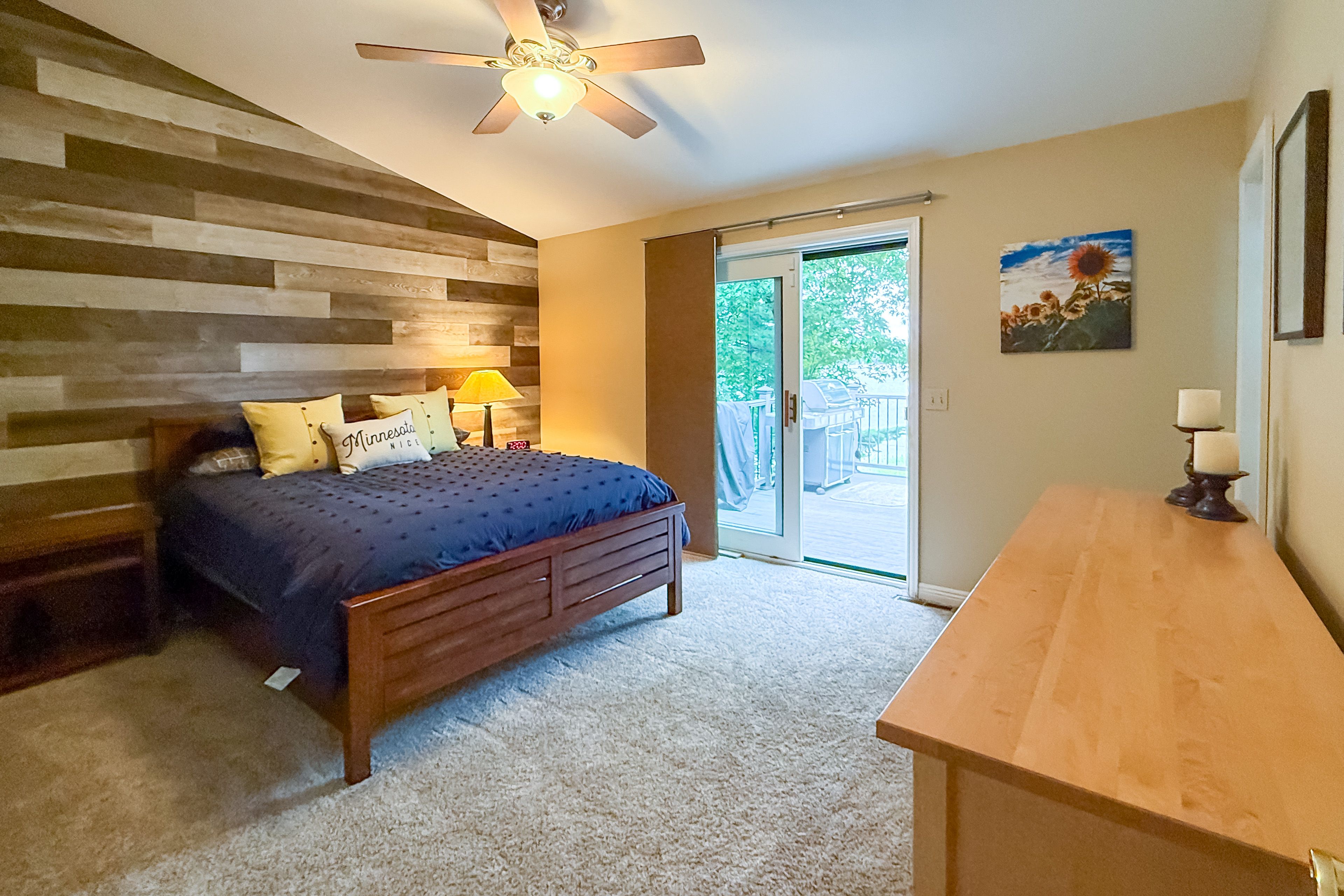 Bedroom 1 | Queen Bed | Deck Access | En-Suite Bathroom