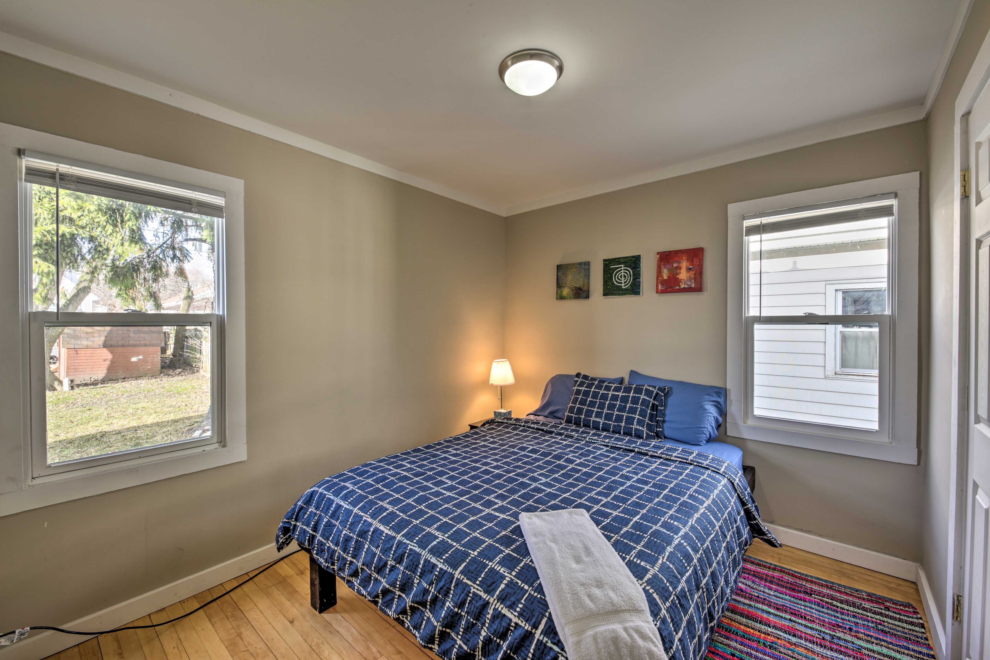 This bedroom is located on the first floor.
