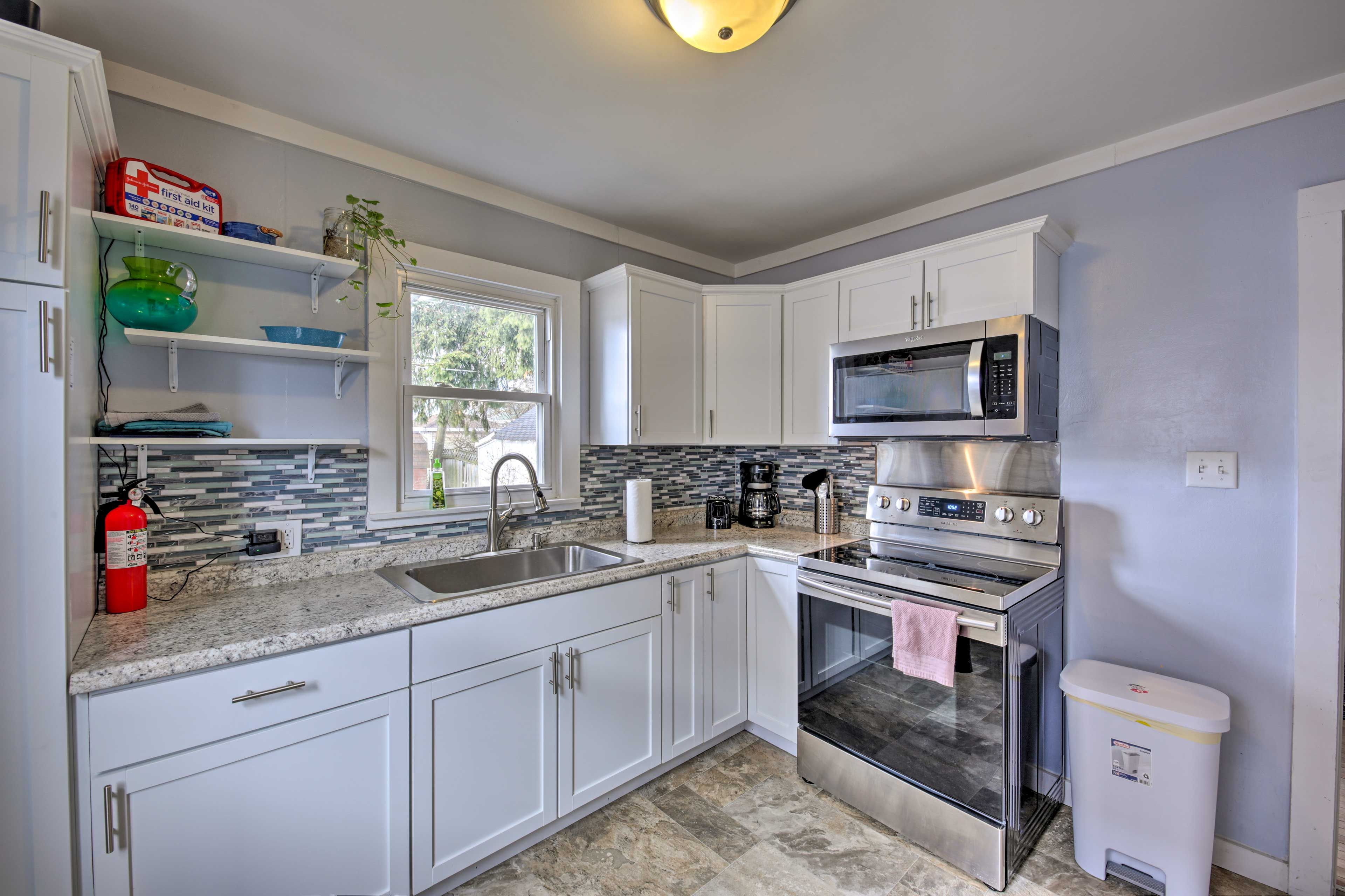 Head into the kitchen when bellies start to rumble.